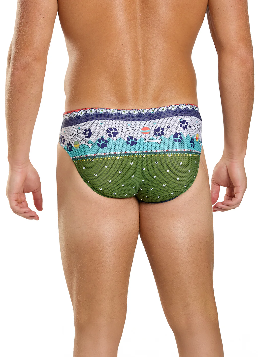 Sporti Granny Sweater Pawliday Cheer Brief Swimsuit (26-40) - Image 9