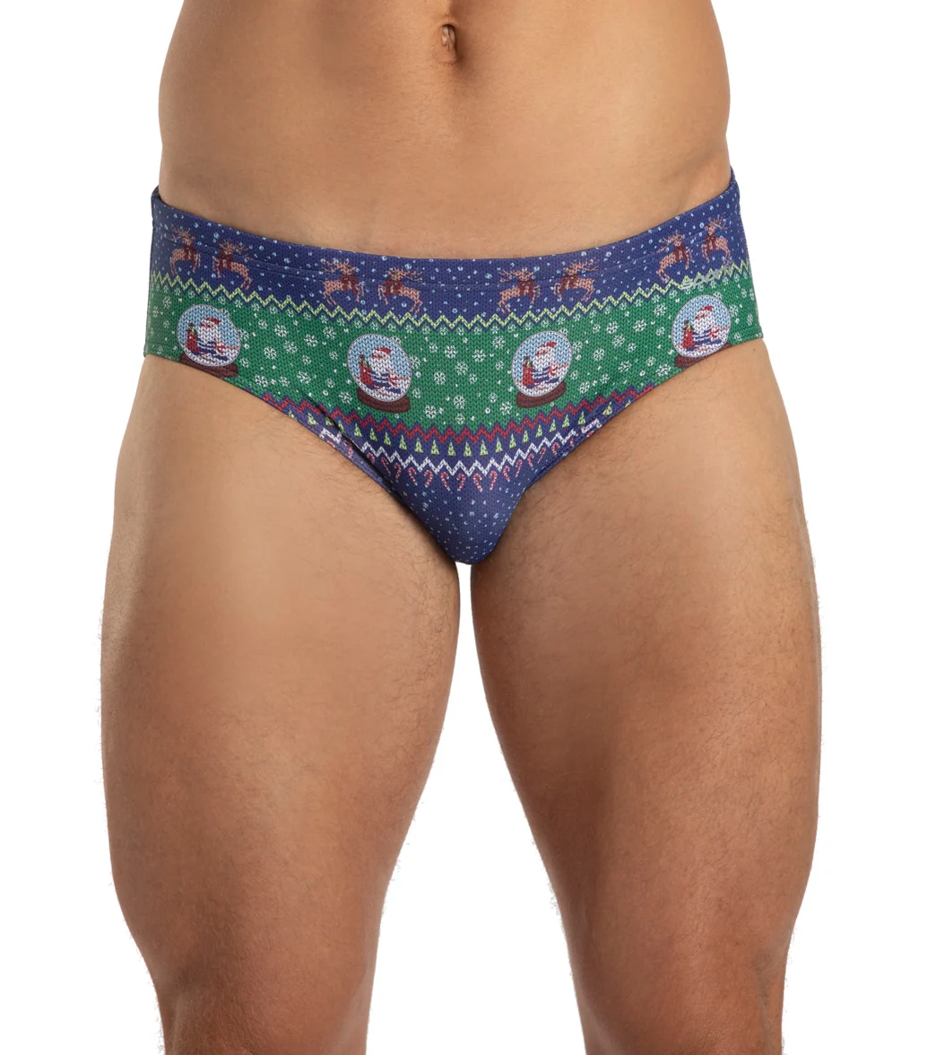 Sporti Granny Sweater Santa Snow Globe Brief Swimsuit - Image 6