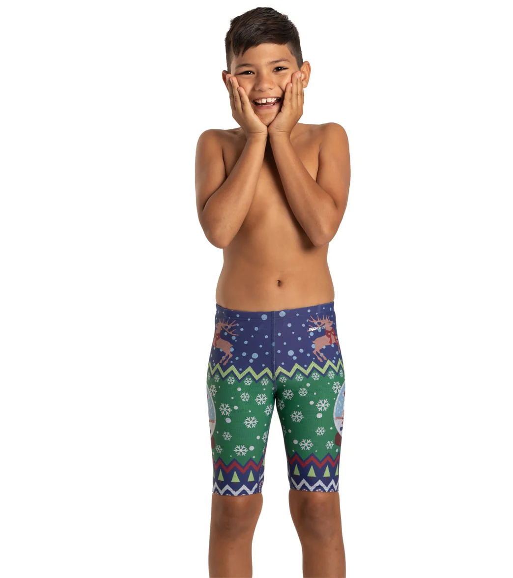 Sporti Granny Sweater Santa Snow Globe Jammer Swimsuit Youth (22-28) - Image 2