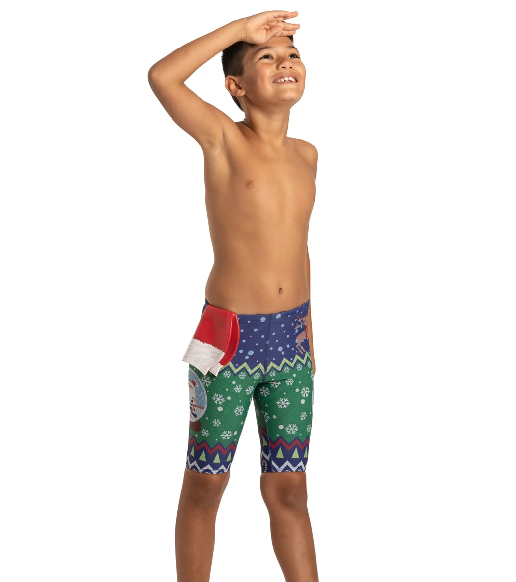 Sporti Granny Sweater Santa Snow Globe Jammer Swimsuit Youth (22-28) - Image 3