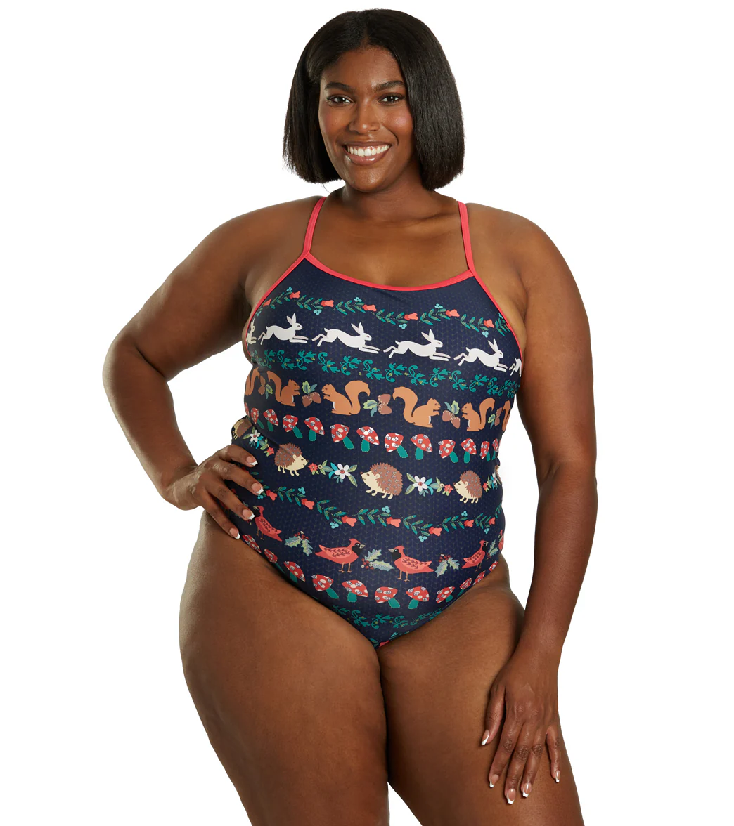 Sporti Granny Sweater Woodland Thin Strap One Piece Swimsuit (22-44) - Image 13
