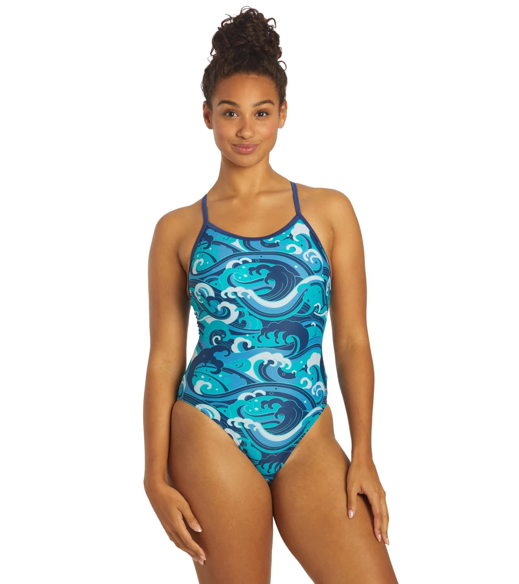 Sporti Great Wave Thin Strap One Piece Swimsuit - Image 8