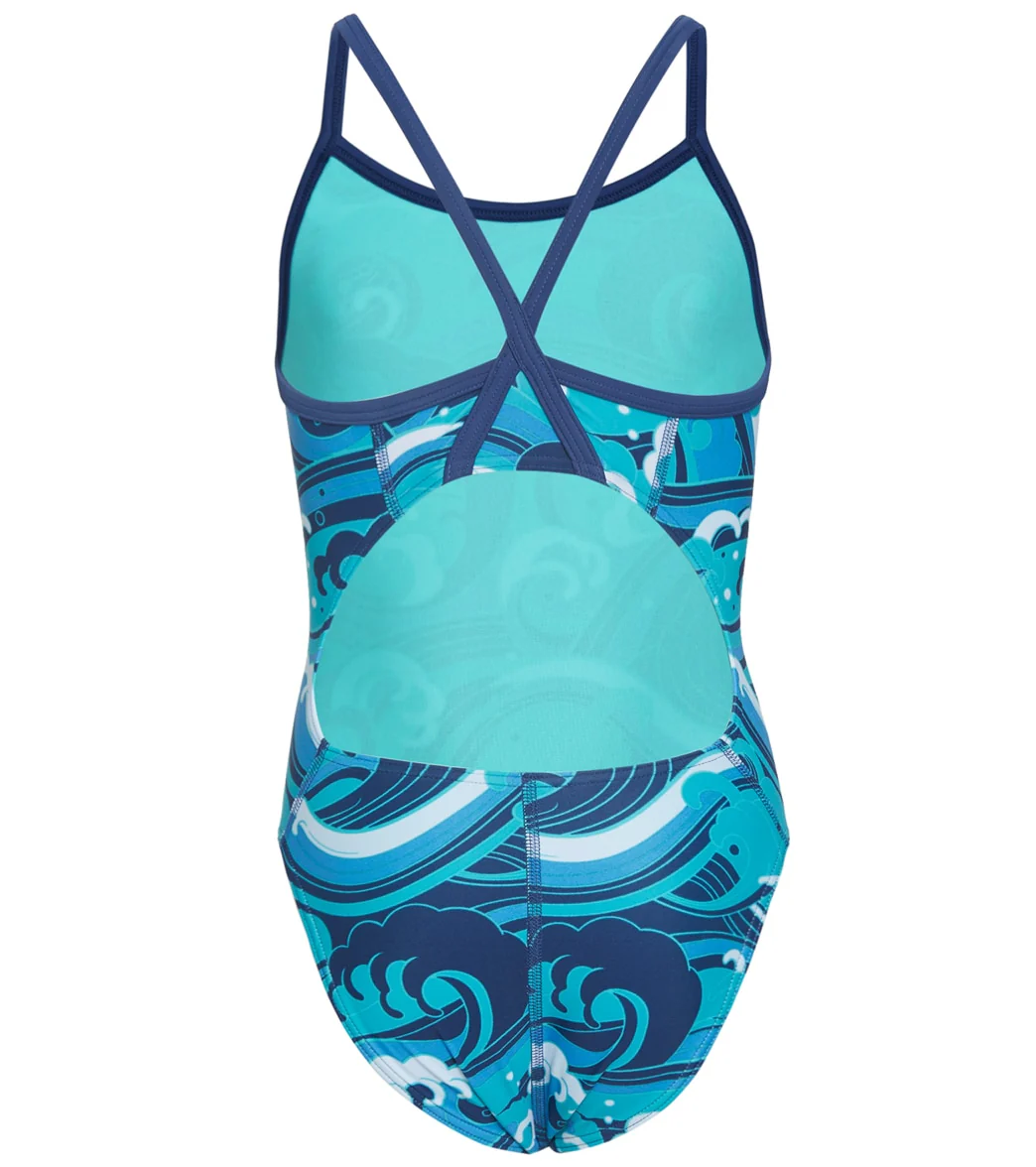 Sporti Great Wave Thin Strap One Piece Swimsuit Youth (22-28) - Image 2