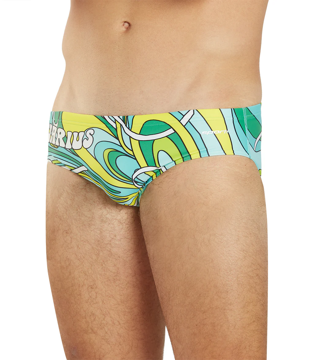 Sporti Groovy Zodiac Aquarius Brief Swimsuit (26-40) - Image 11