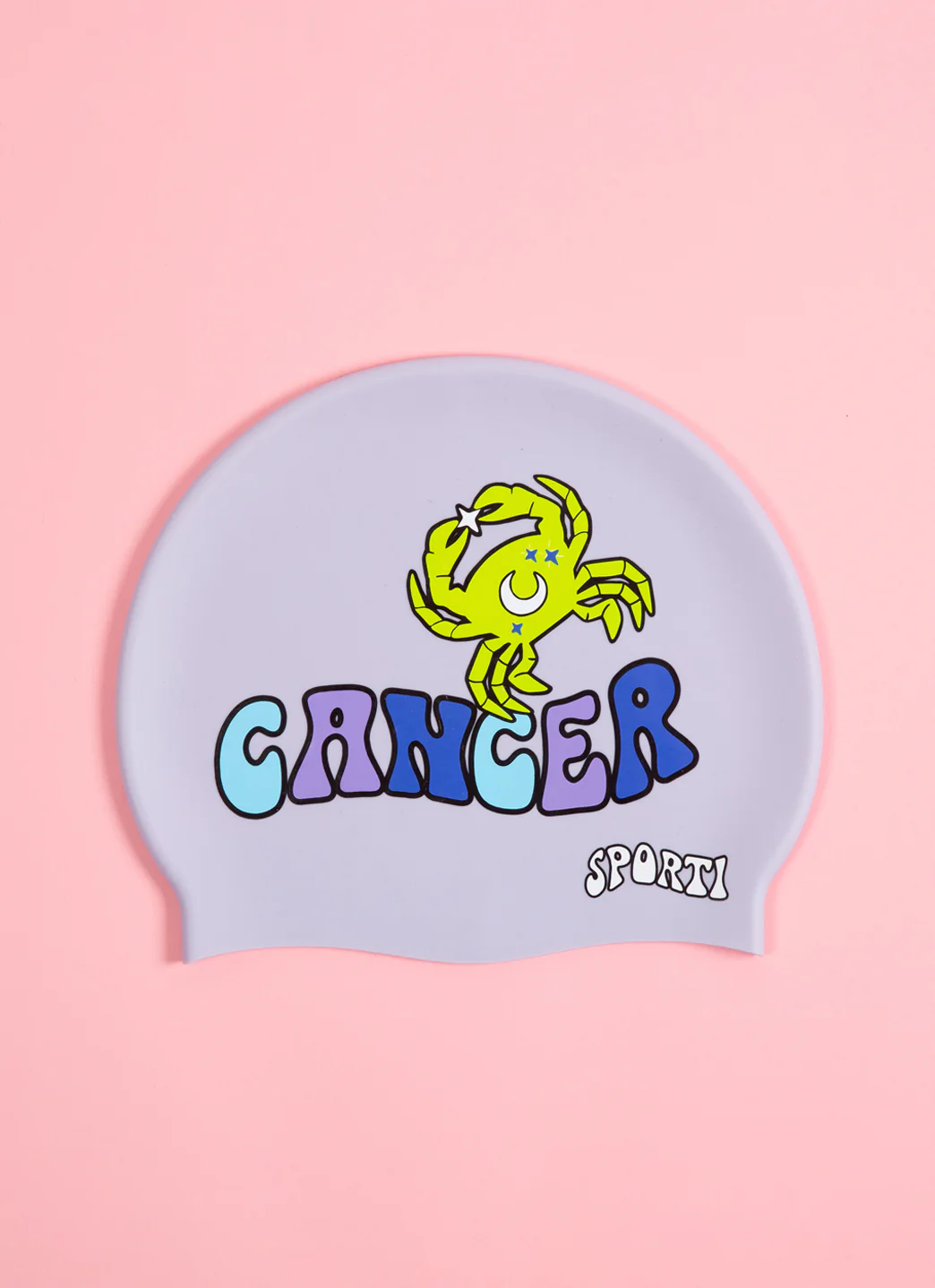 Sporti Groovy Zodiac Cancer Silicone Swim Cap - Image 5