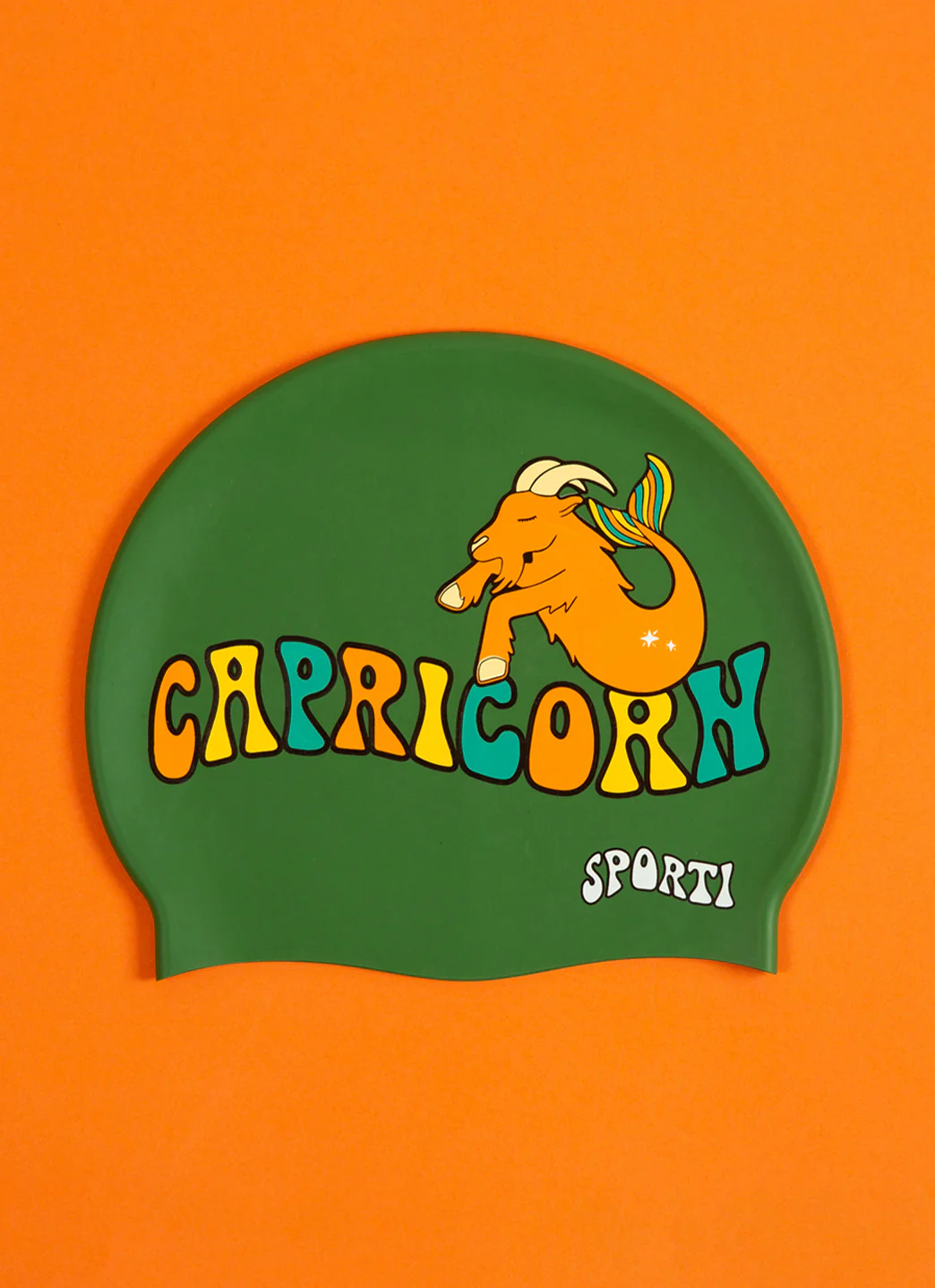 Sporti Groovy Zodiac Capricorn Silicone Swim Cap - Image 6