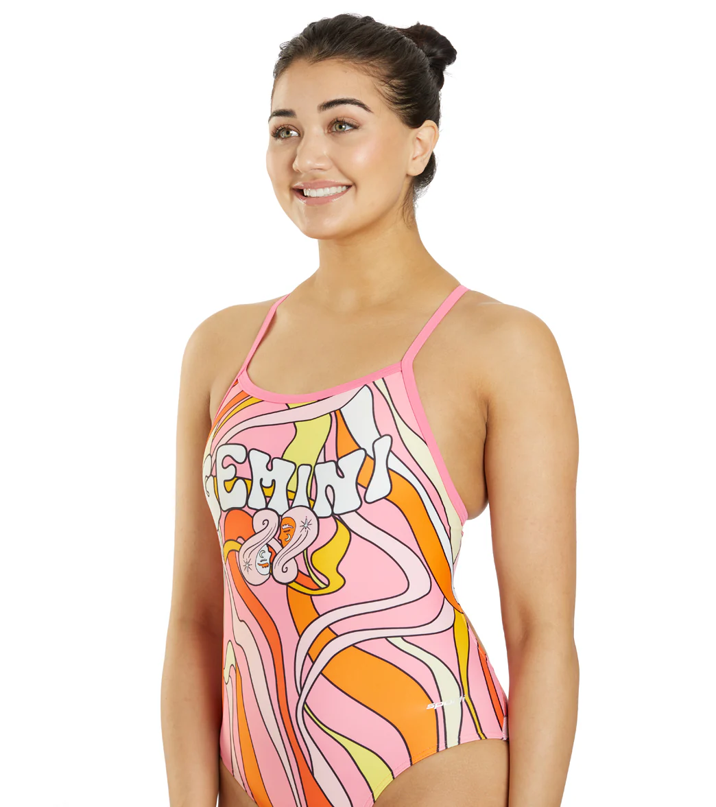 Sporti Groovy Zodiac Gemini Thin Strap One Piece Swimsuit (22-44) - Image 11