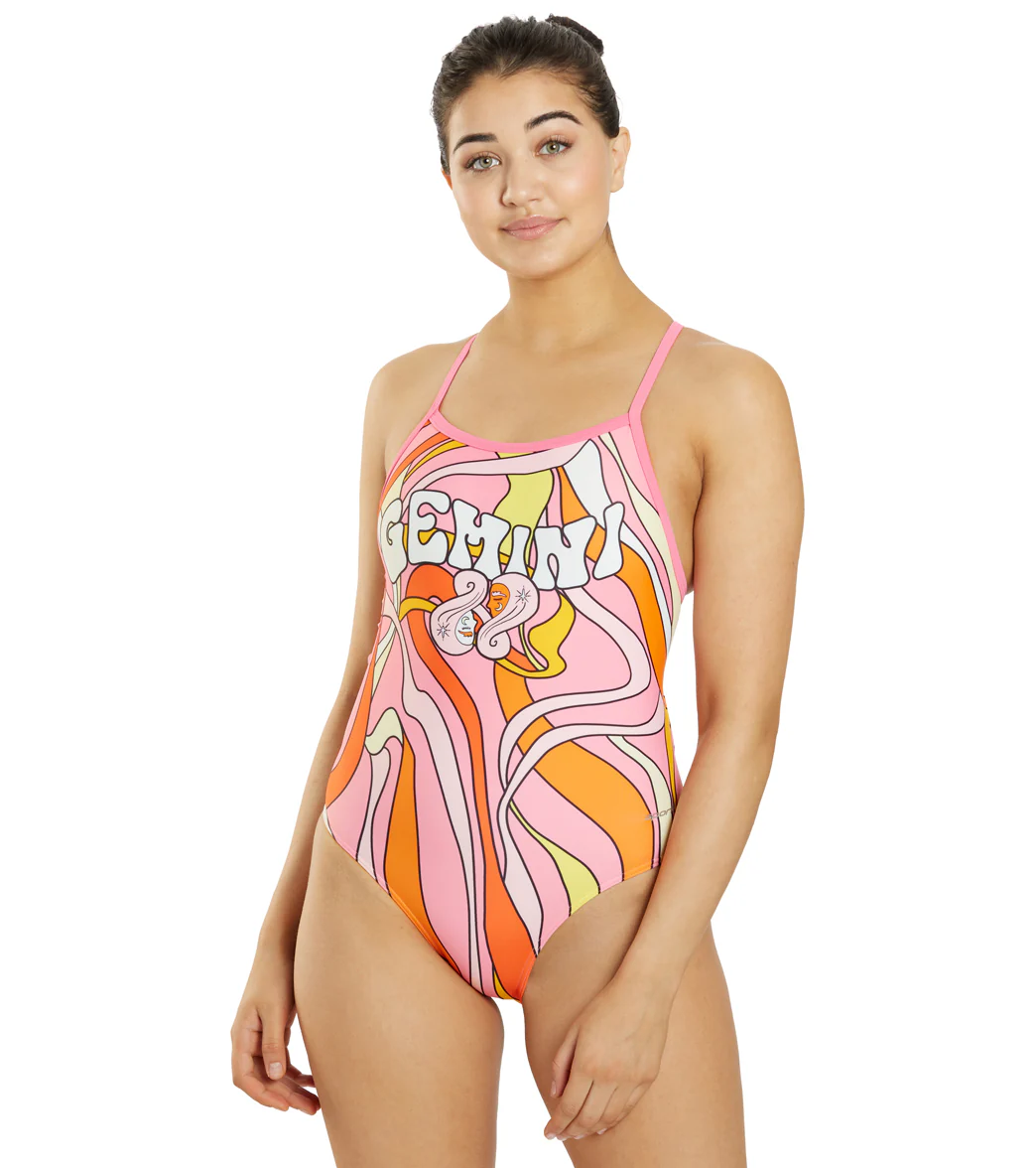 Sporti Groovy Zodiac Gemini Thin Strap One Piece Swimsuit (22-44) - Image 7