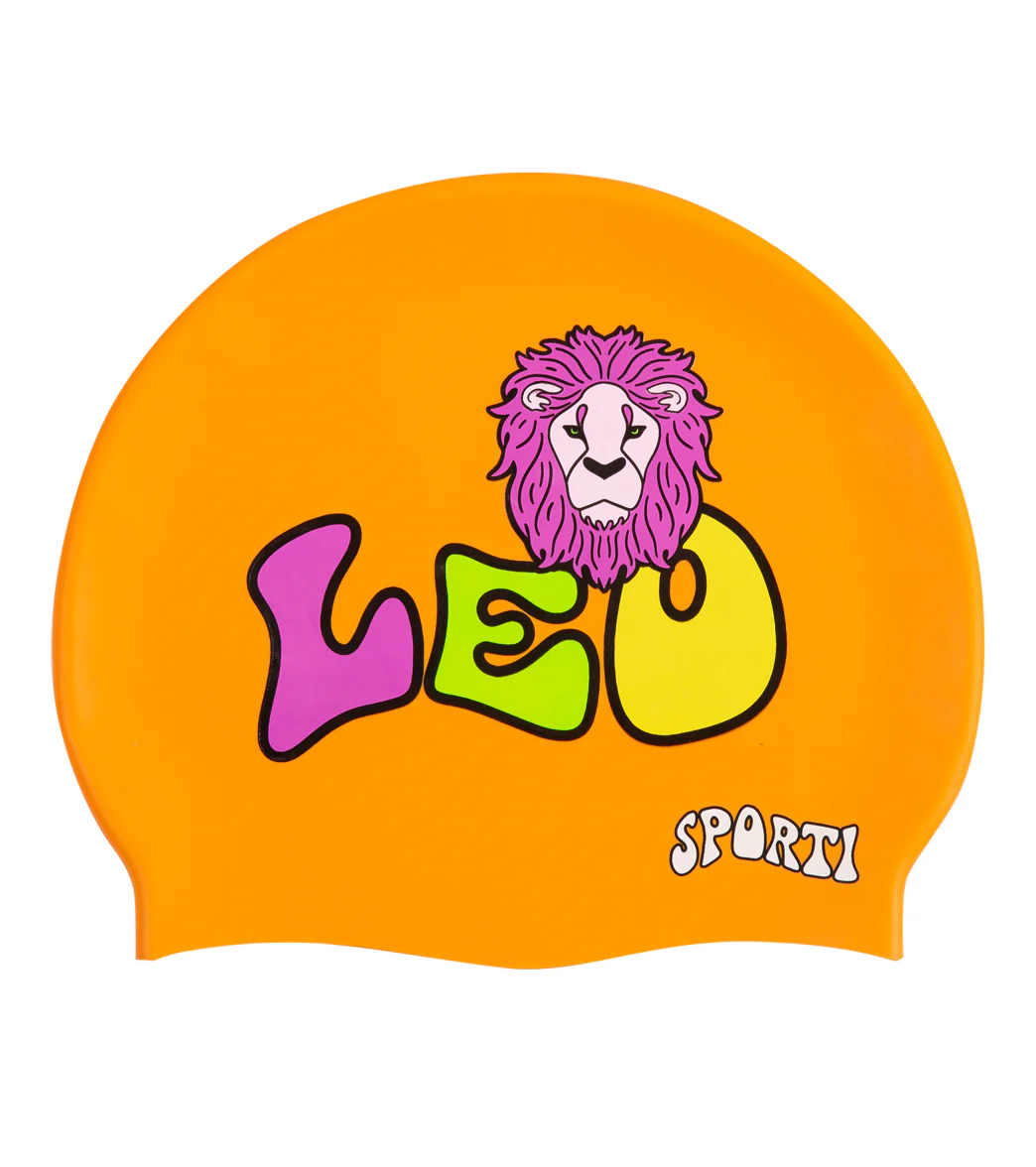 Sporti Groovy Zodiac Leo Silicone Swim Cap - Image 2