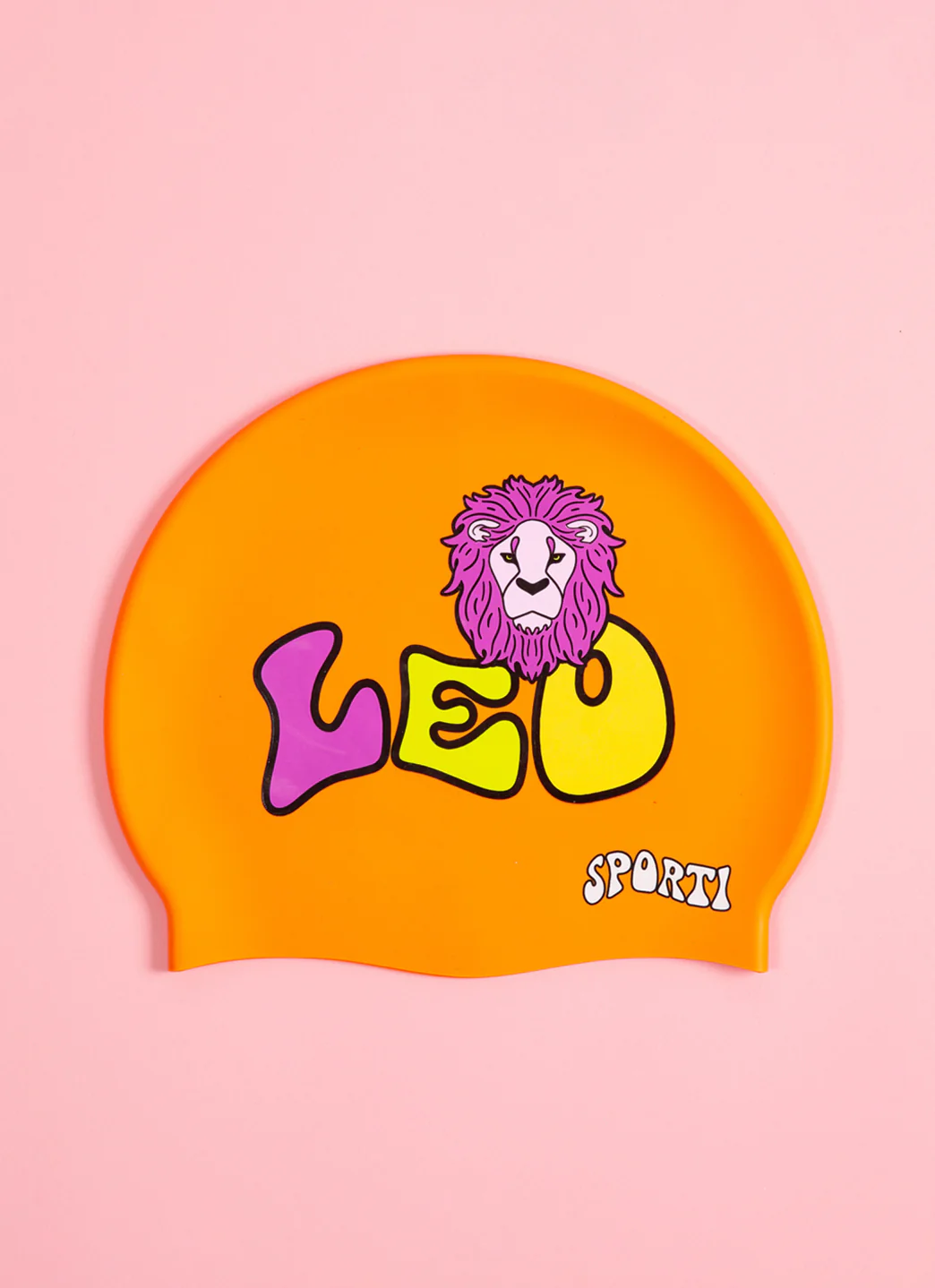 Sporti Groovy Zodiac Leo Silicone Swim Cap - Image 5
