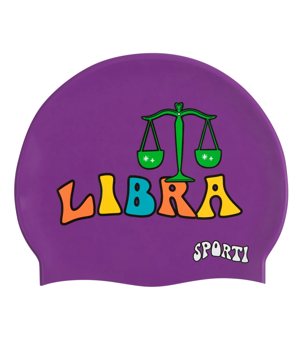 Sporti Groovy Zodiac Libra Silicone Swim Cap - Image 2