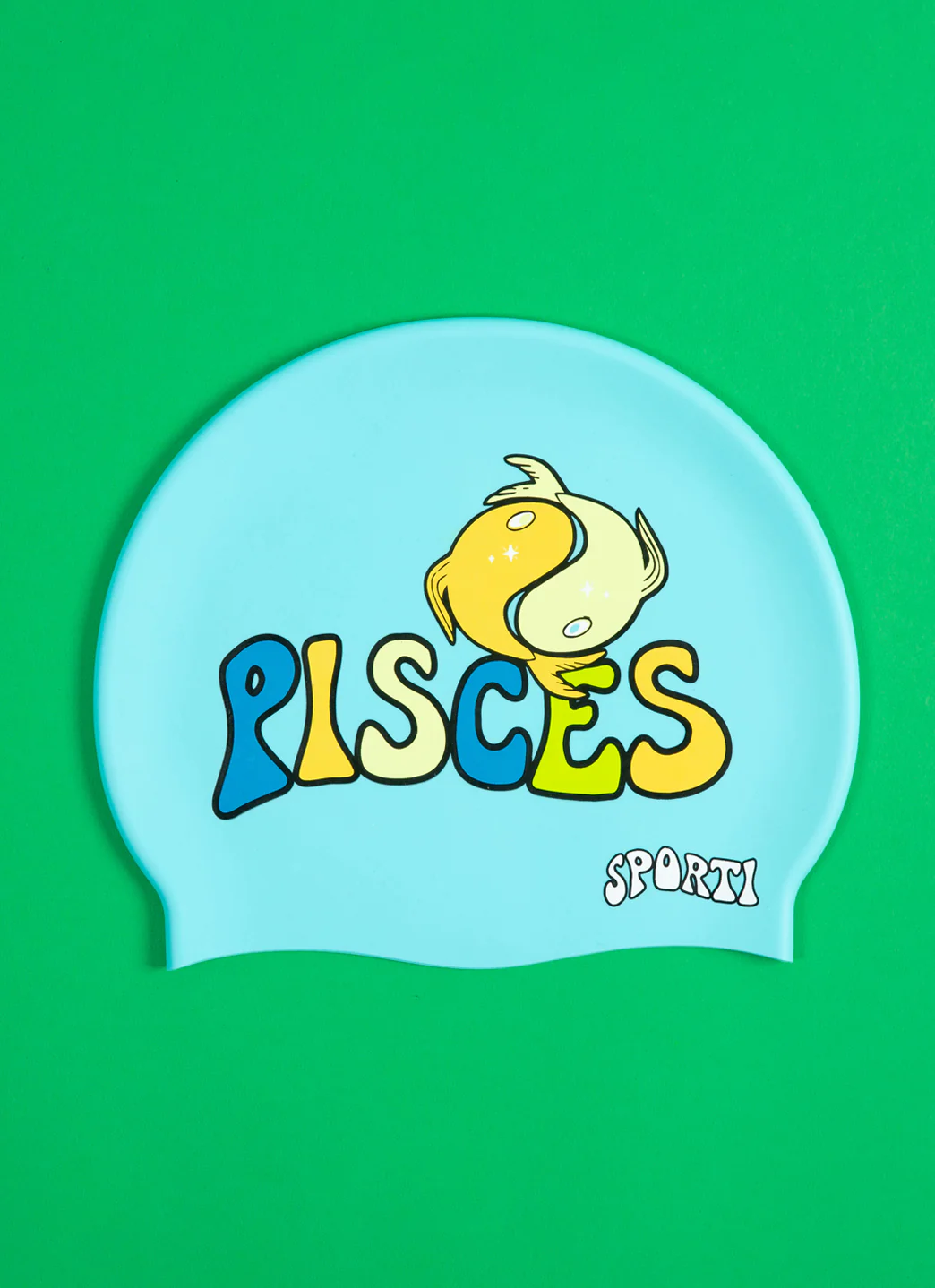 Sporti Groovy Zodiac Pisces Silicone Swim Cap - Image 6
