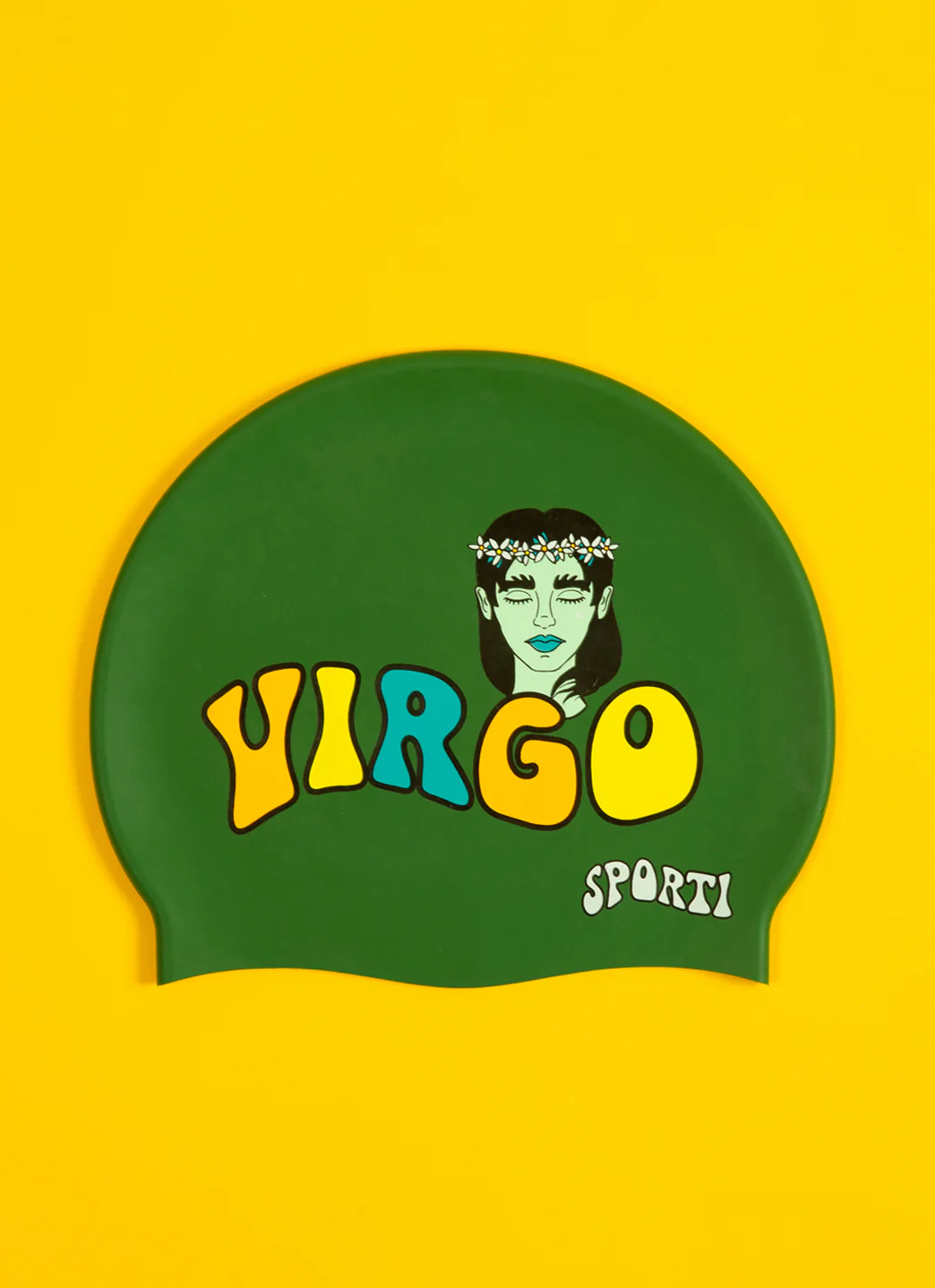Sporti Groovy Zodiac Virgo Silicone Swim Cap - Image 6