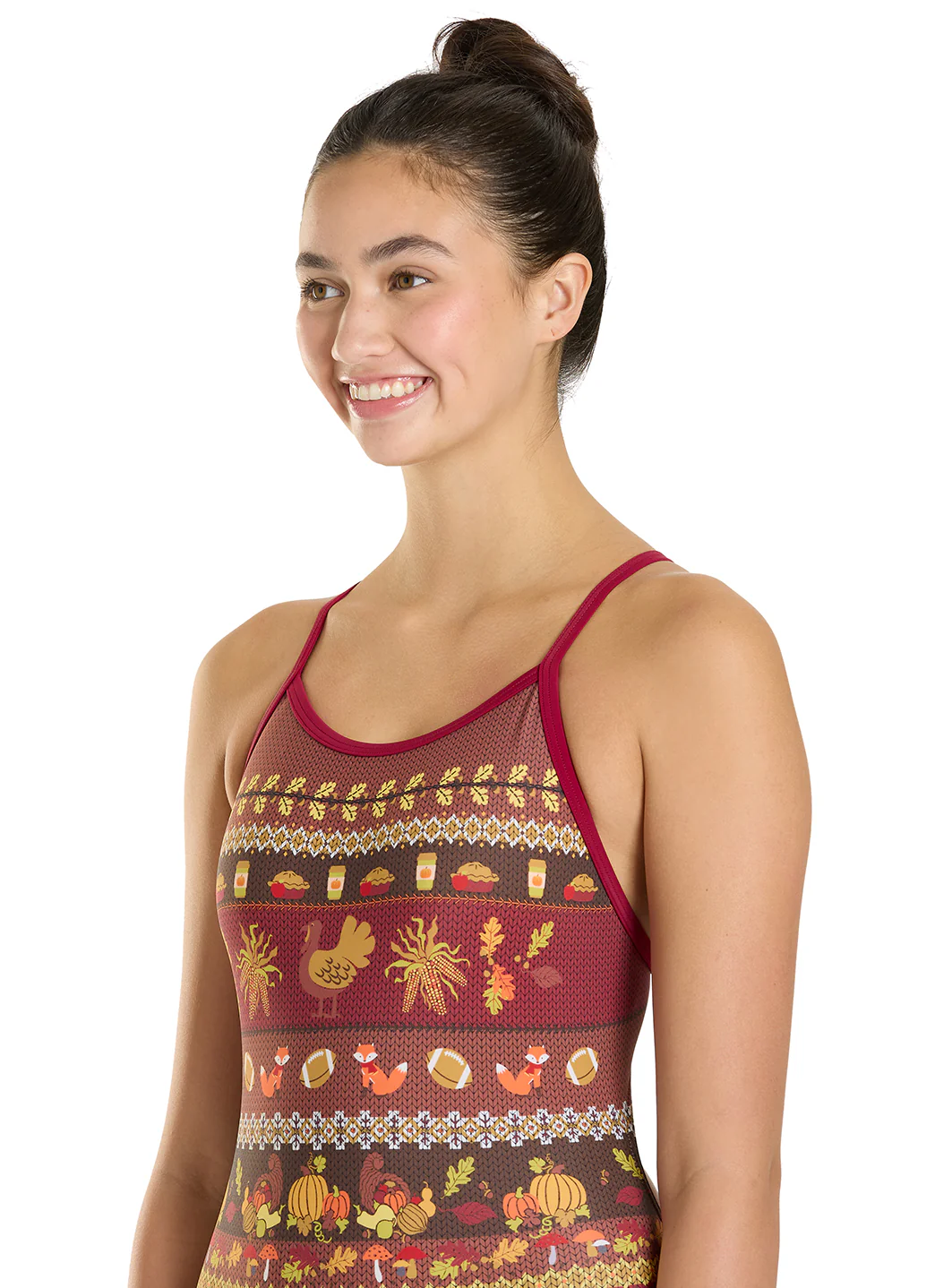 Sporti Harvest Splash Thin Strap One Piece Swimsuit (22-44) - Image 7