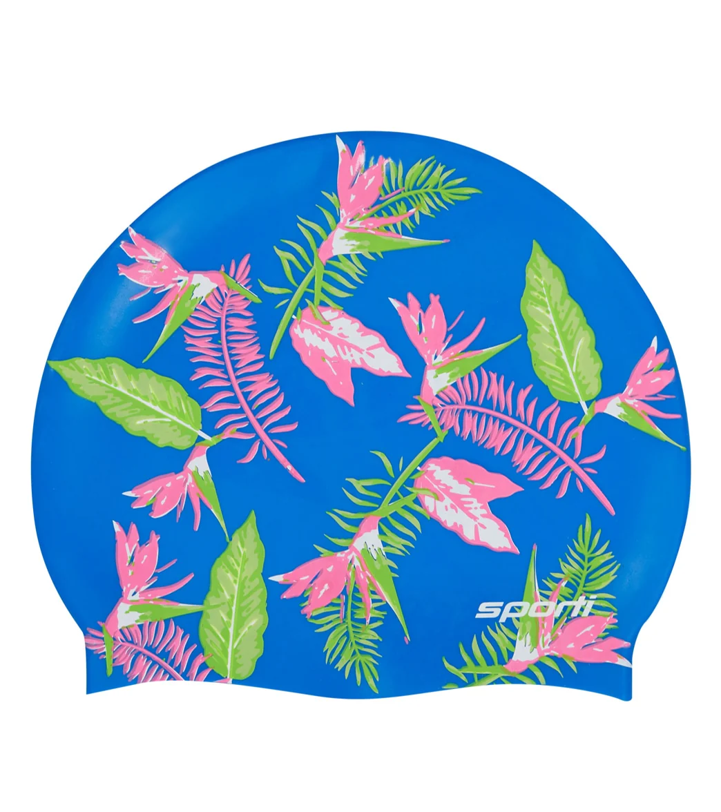 Sporti Hawaiian Silicone Swim Cap - Image 4