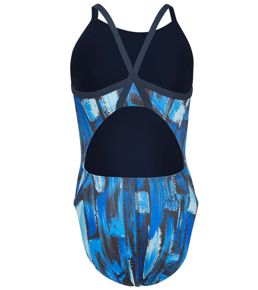 Sporti HydroLast Artsy Thin Strap One Piece Swimsuit Youth (22-28) - Image 14