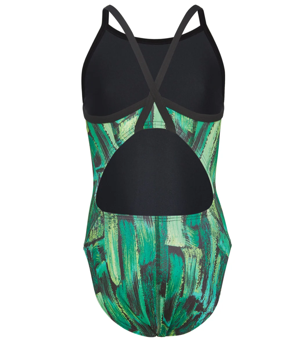 Sporti HydroLast Artsy Thin Strap One Piece Swimsuit Youth (22-28) - Image 18