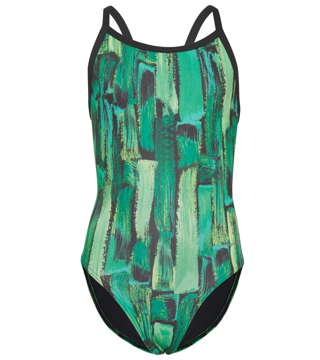 Sporti HydroLast Artsy Thin Strap One Piece Swimsuit Youth (22-28) - Image 20