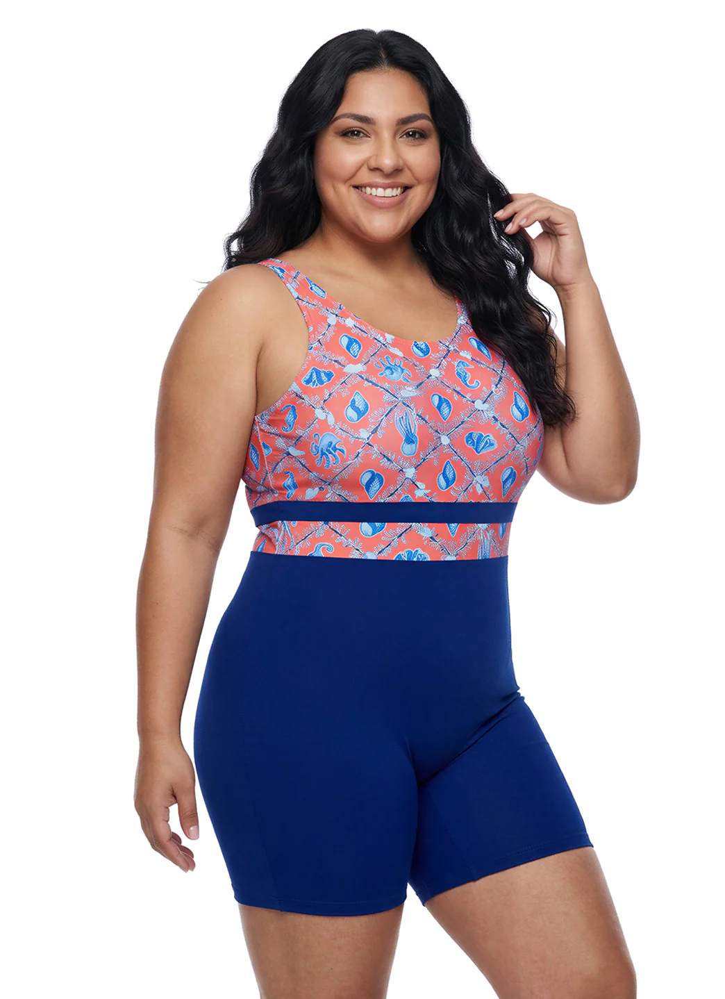 Sporti HydroLast Coastal Regatta Chlorine Resistant Scoop Back Unitard One Piece Swimsuit - Image 9
