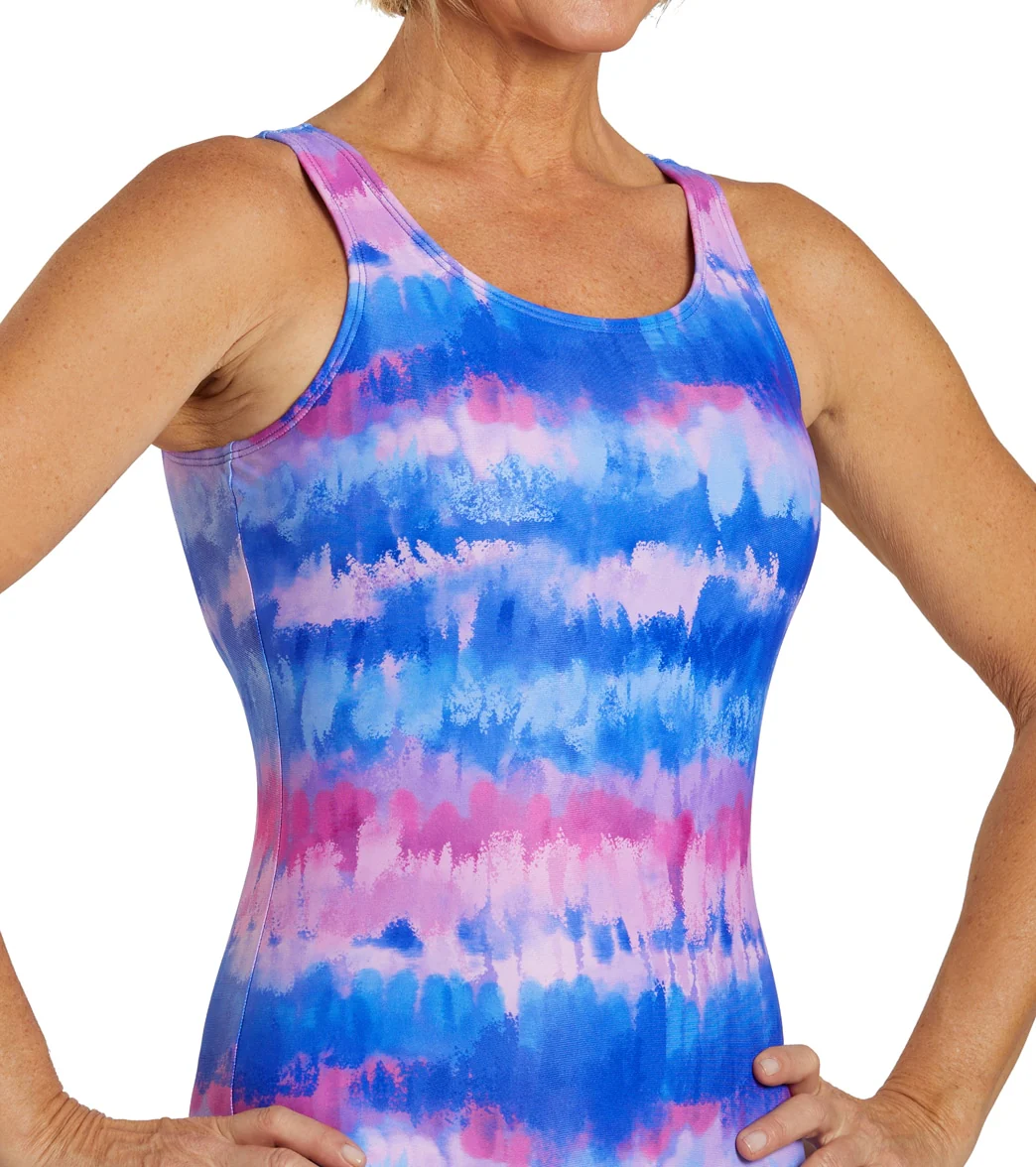 Sporti HydroLast Malibu Sunrise Chlorine Resistant Conservative Scoop Back One Piece Swimsuit - Image 6