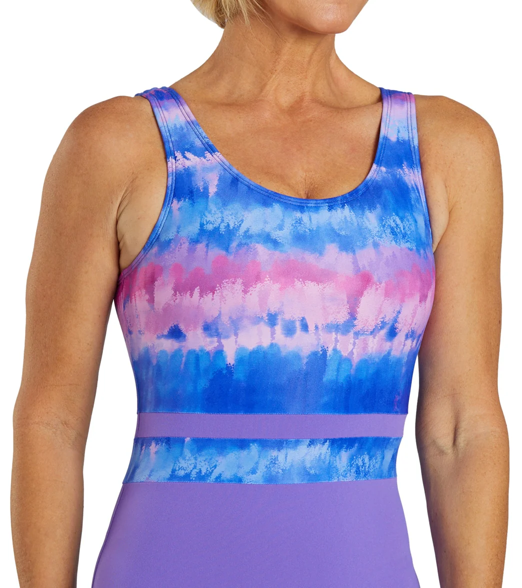 Sporti HydroLast Malibu Sunrise Chlorine Resistant Scoop Back Unitard One Piece Swimsuit - Image 7