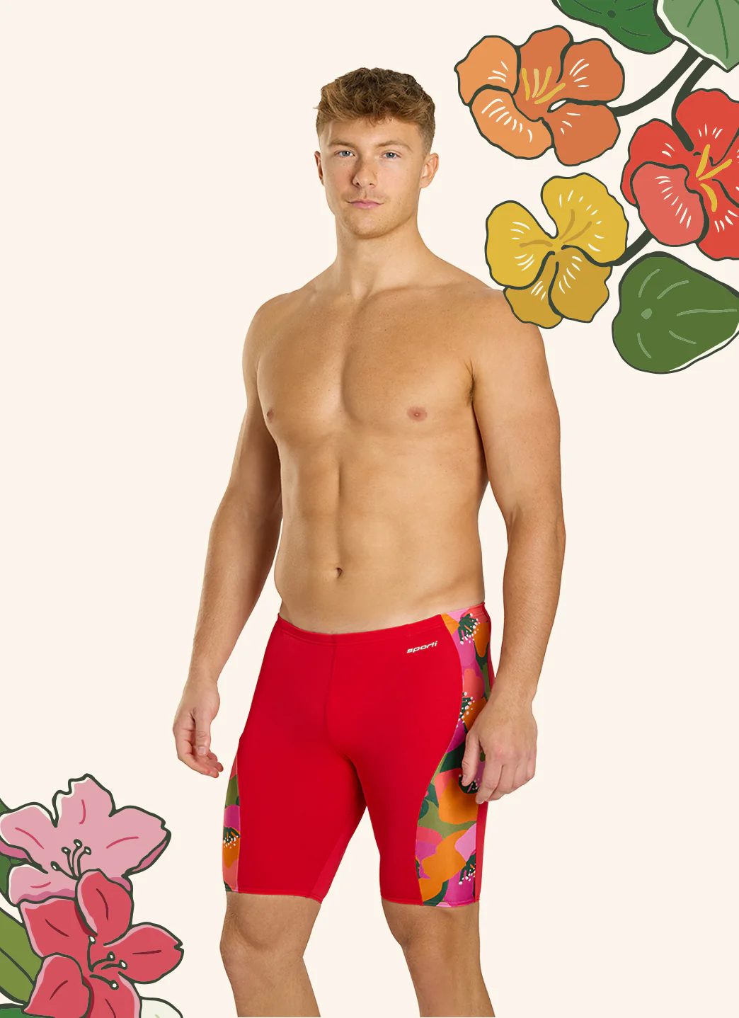 Sporti HydroLast Petal Pop Splice Jammer Swimsuit (22-40) - Image 2