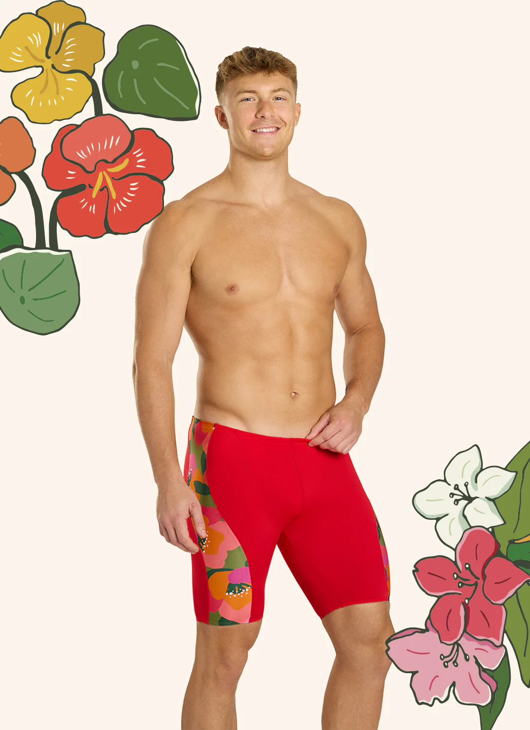 Sporti HydroLast Petal Pop Splice Jammer Swimsuit (22-40) - Image 3