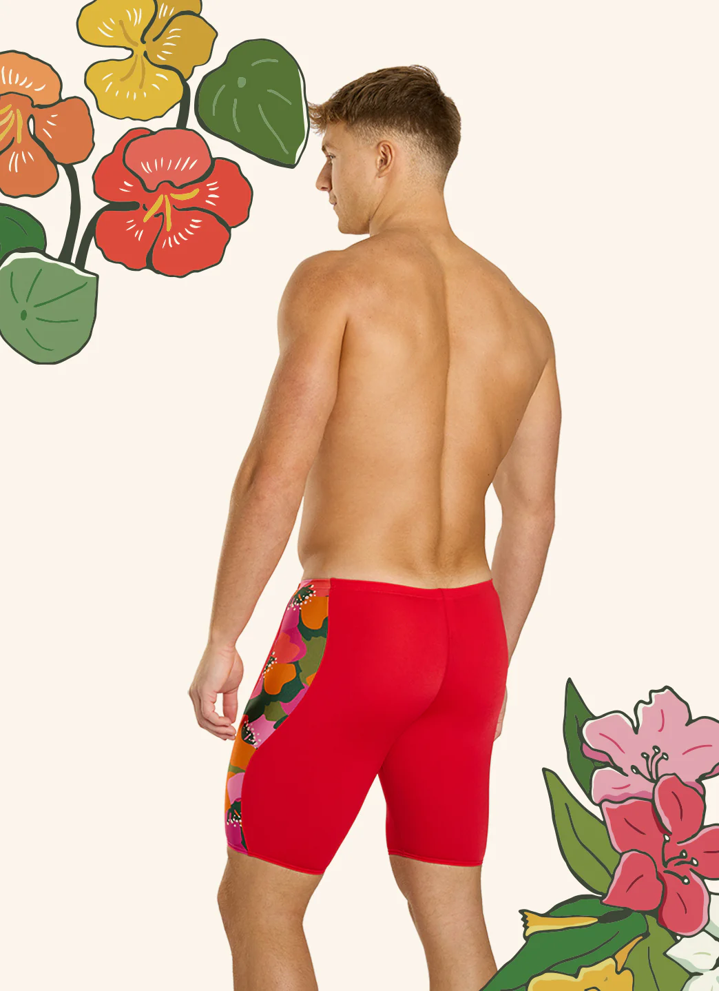 Sporti HydroLast Petal Pop Splice Jammer Swimsuit (22-40) - Image 4