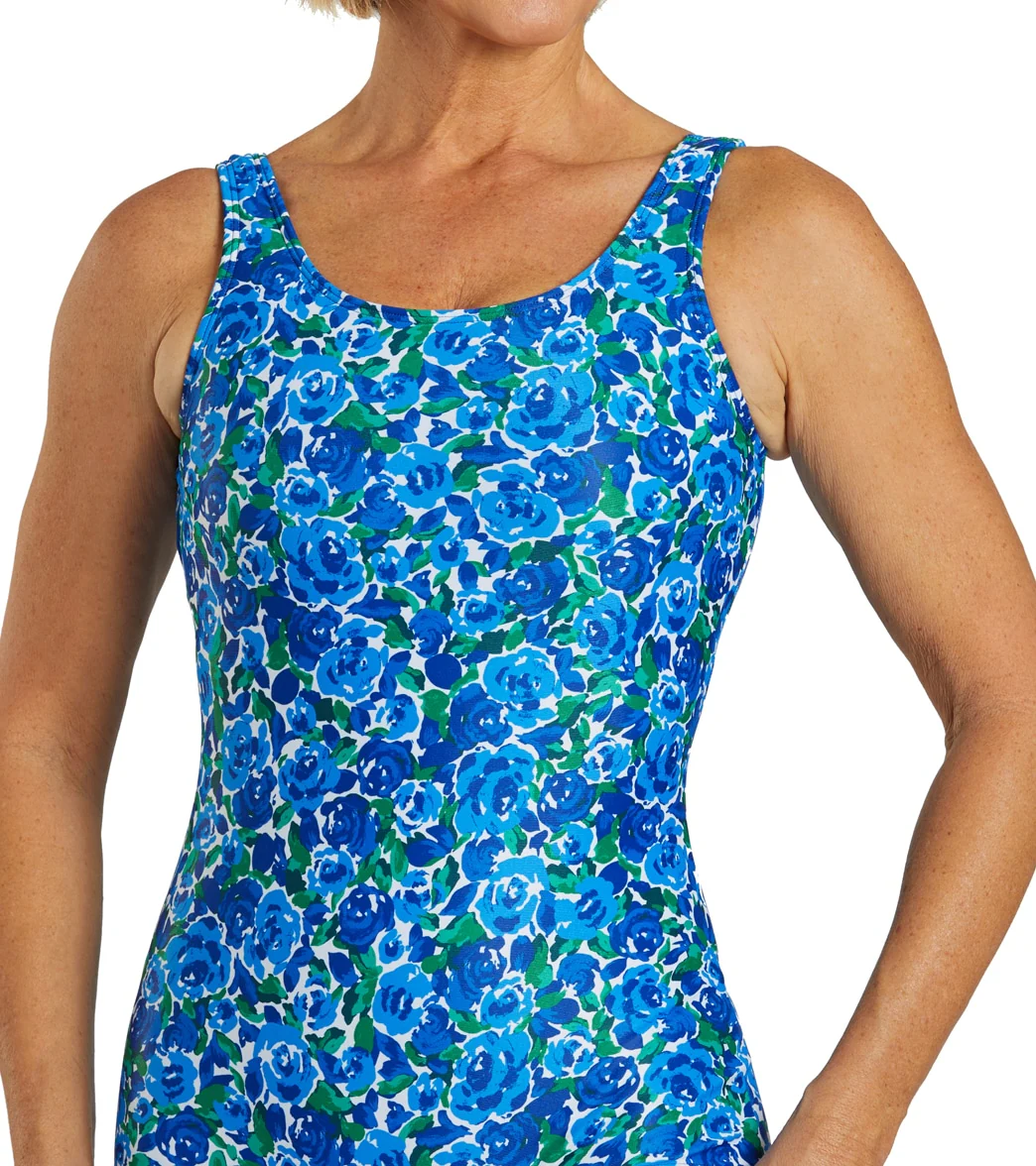 Sporti HydroLast Spring Garden Chlorine Resistant Conservative Scoop Back One Piece Swimsuit - Image 7