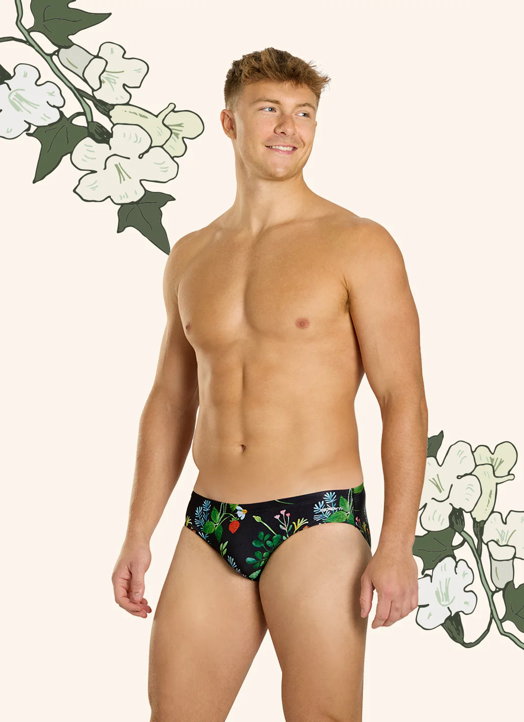 Sporti HydroLast Strawberry Fields Brief Swimsuit (26-40) - Image 12