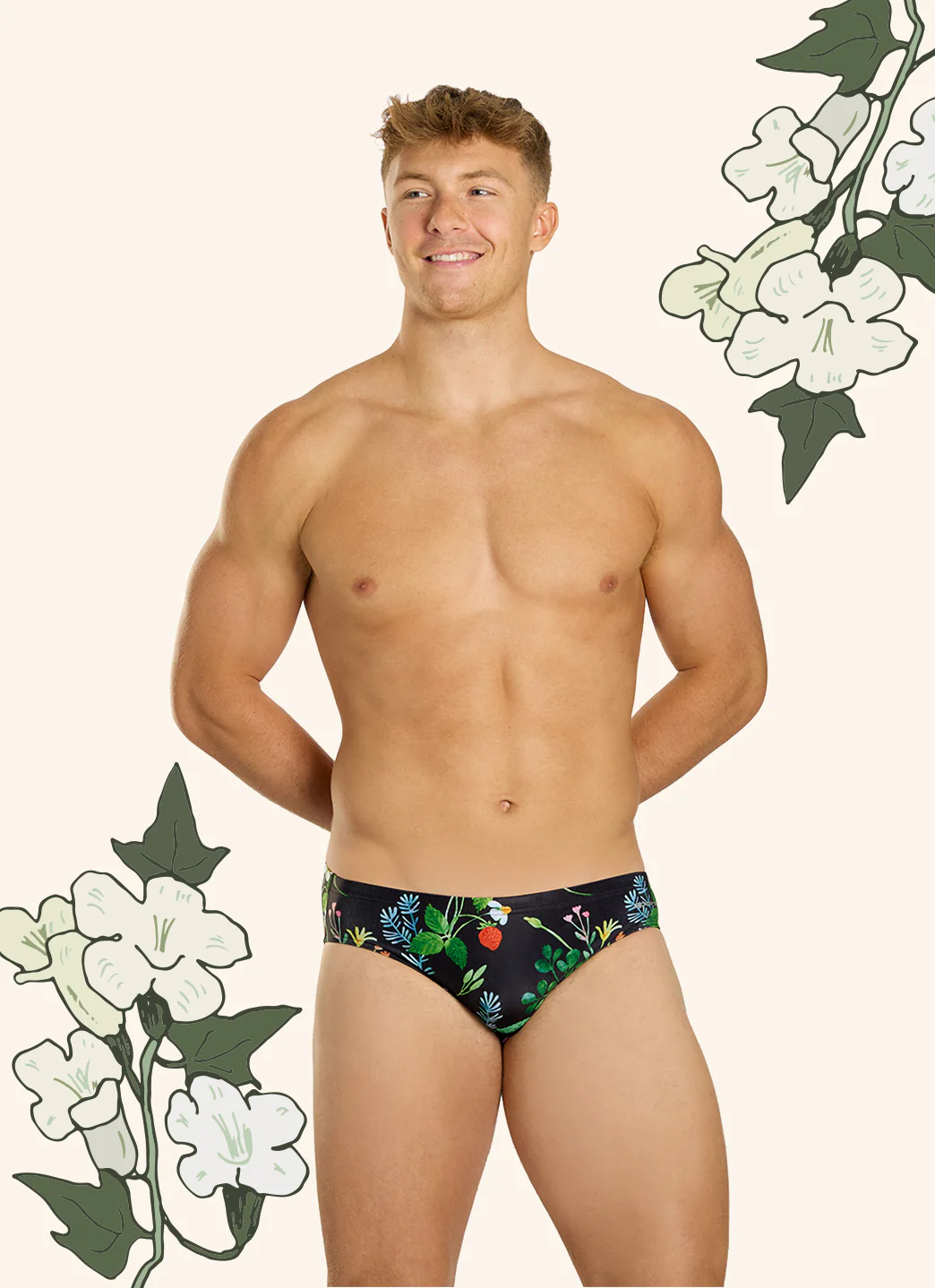 Sporti HydroLast Strawberry Fields Brief Swimsuit (26-40) - Image 3