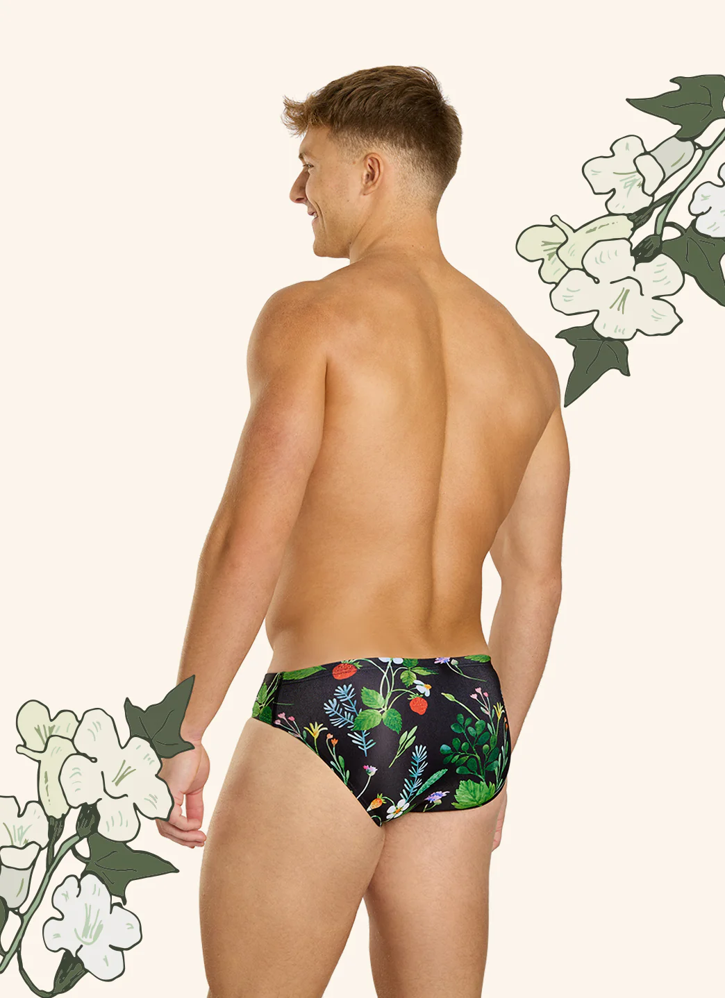Sporti HydroLast Strawberry Fields Brief Swimsuit (26-40) - Image 4
