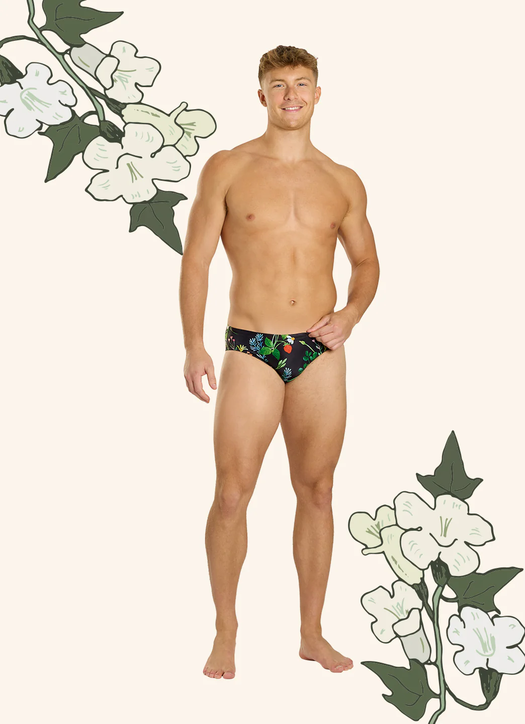 Sporti HydroLast Strawberry Fields Brief Swimsuit (26-40) - Image 5