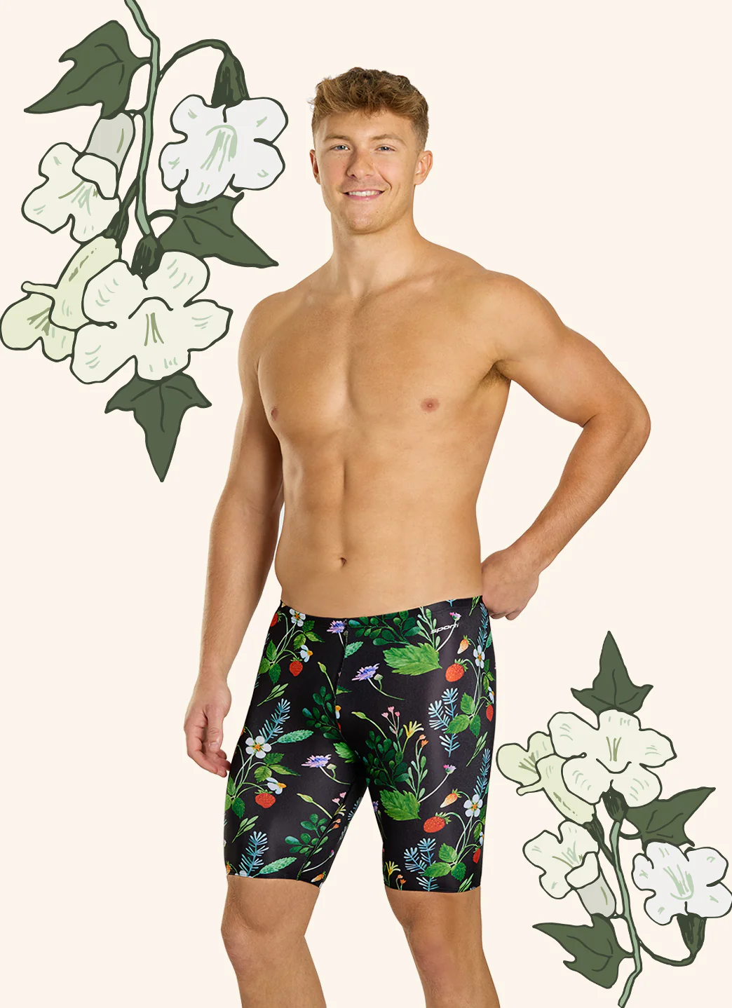 Sporti HydroLast Strawberry Fields Jammer Swimsuit (22-40) - Image 7