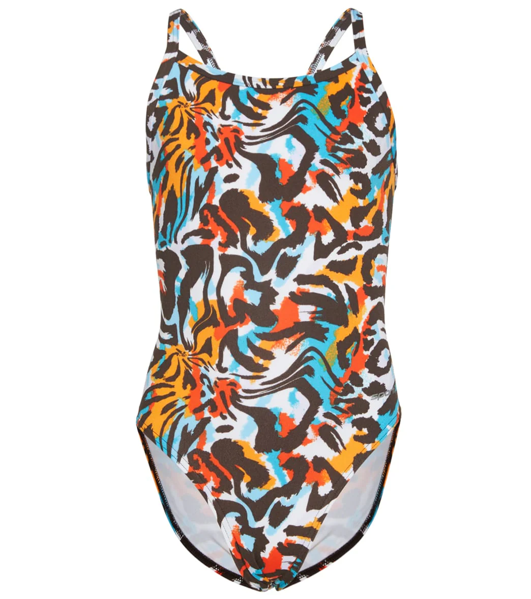 Sporti HydroLast Tiger Mingle Thin Strap One Piece Swimsuit Youth (22-28) - Image 4