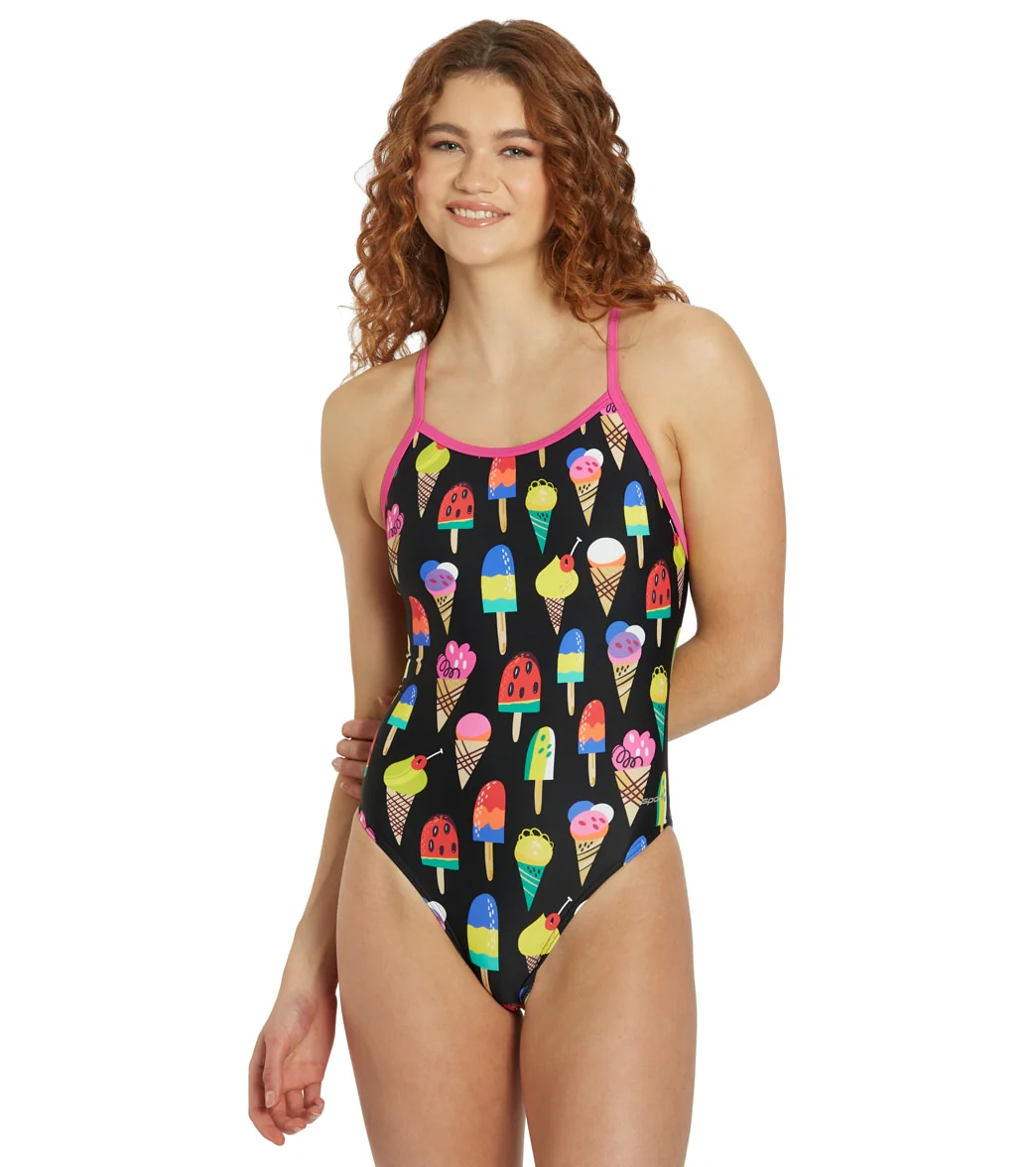 Sporti I-Scream Thin Strap One Piece Swimsuit (22-40) - Image 2