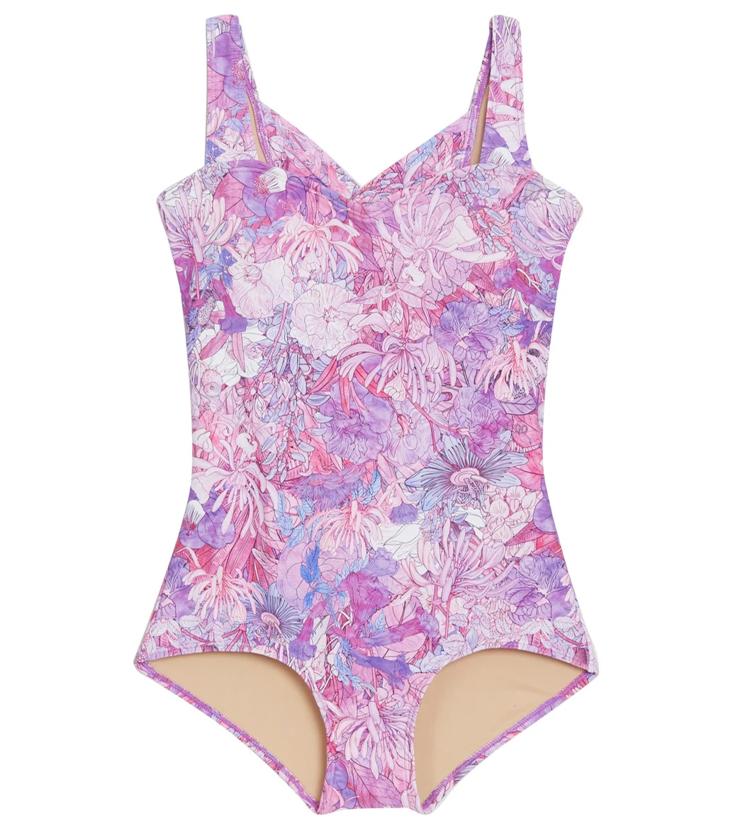 Sporti Jungle Floral Moderate Printed Sweetheart One Piece Swimsuit - Image 16