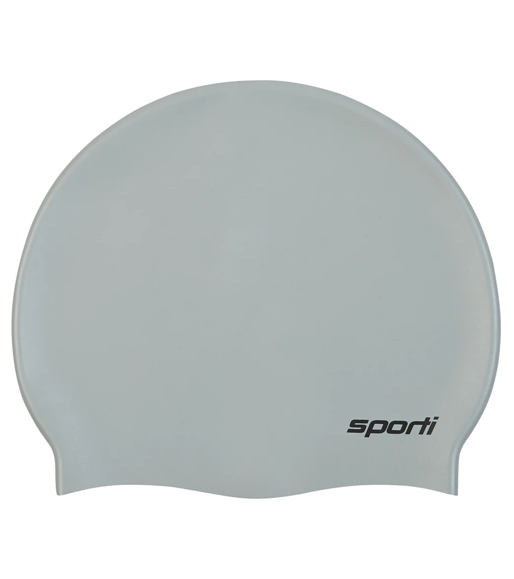 Sporti Kids' Silicone Swim Cap Set of 3 - Image 3