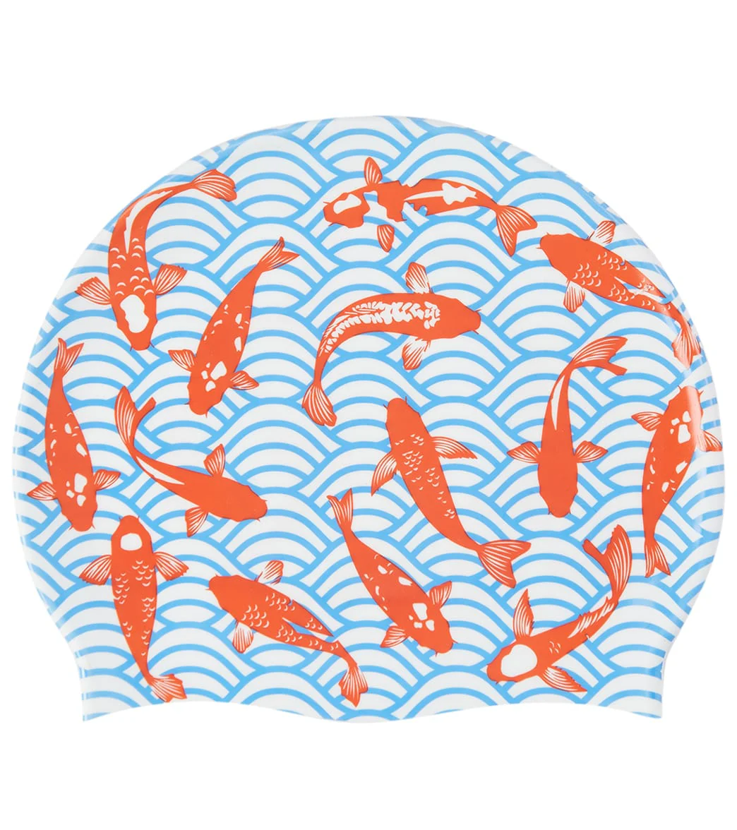 Sporti Koi Fish Silicone Swim Cap - Image 2