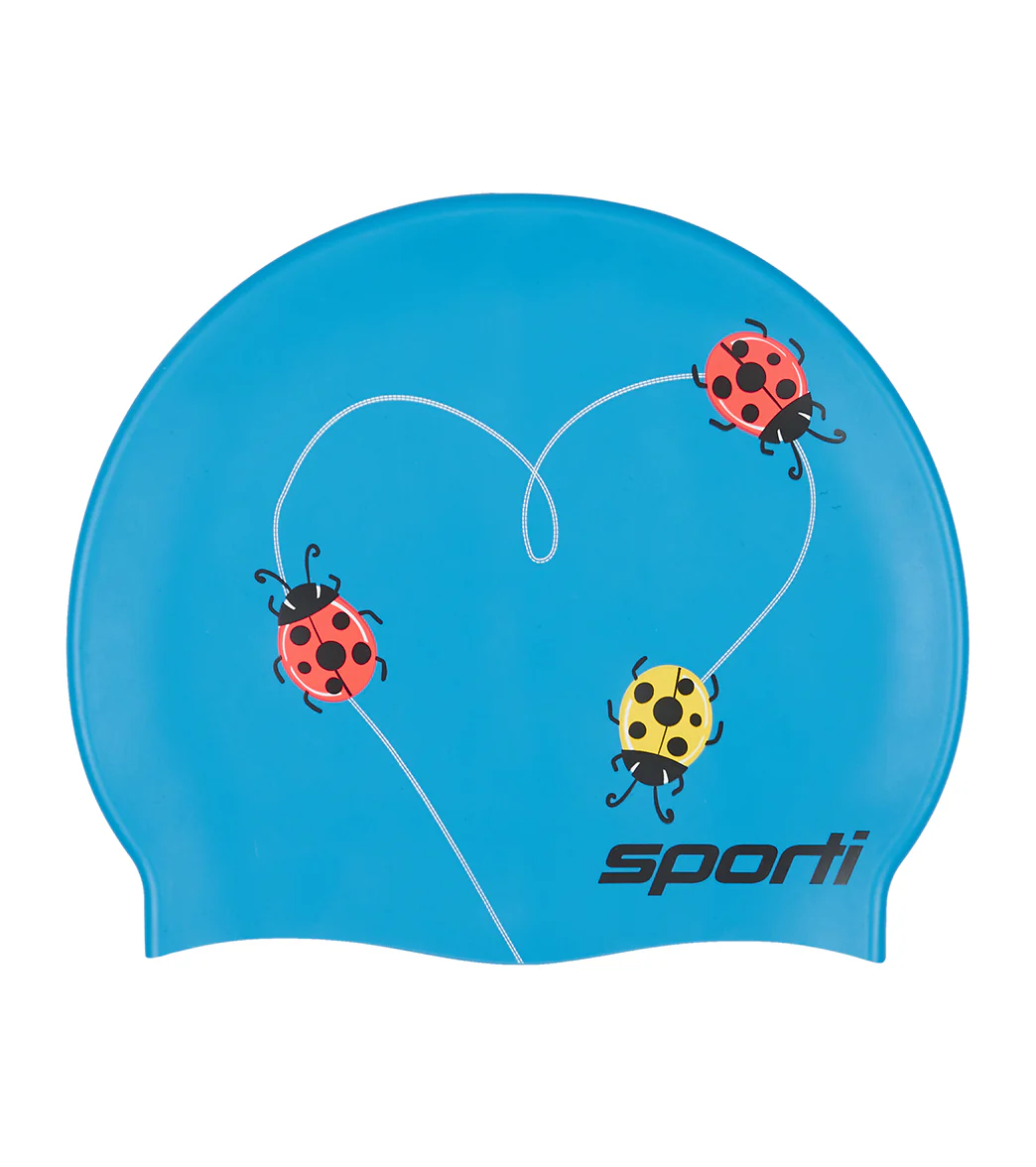 Sporti Ladybug Love Silicone Swim Cap - Image 2