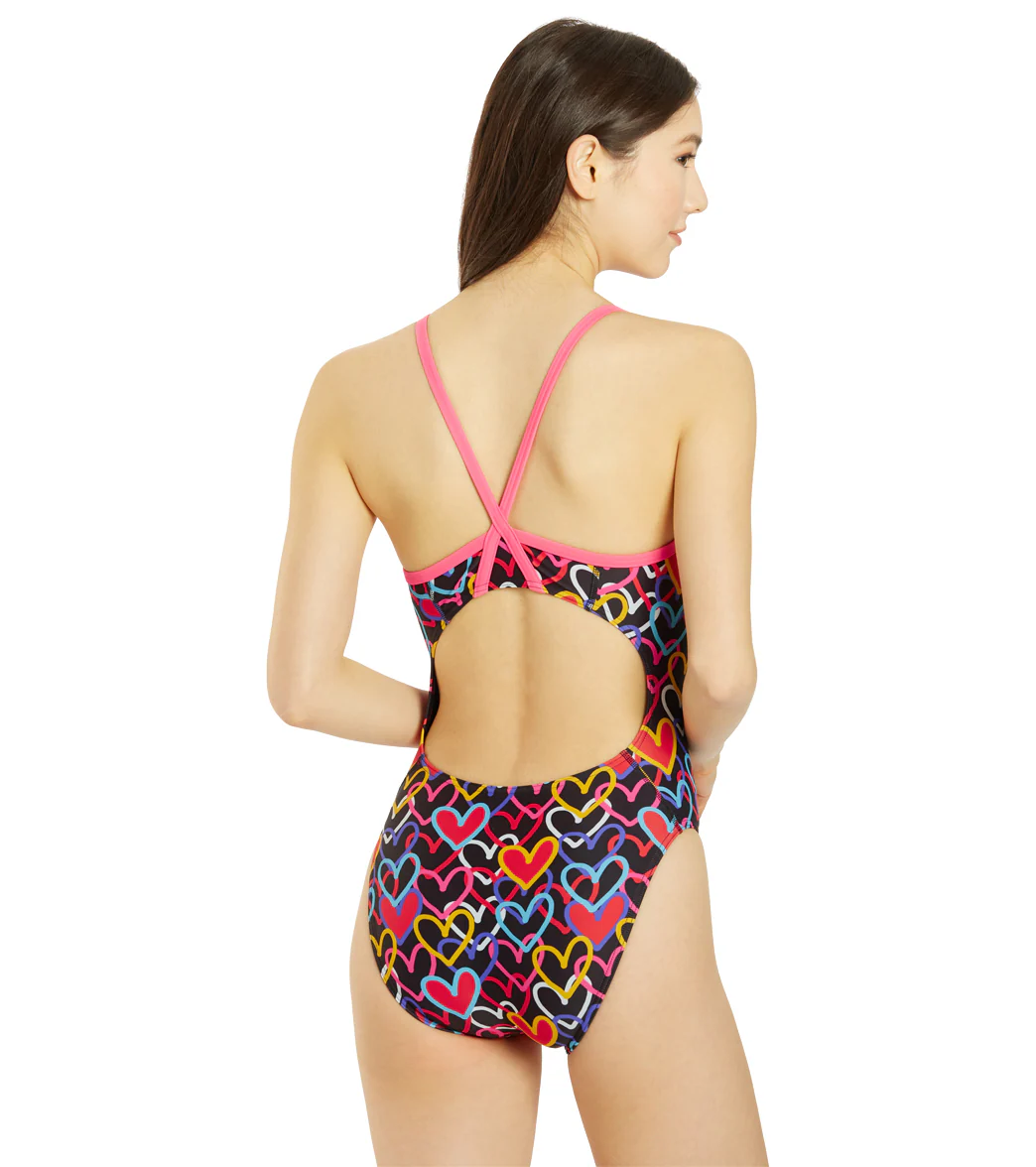 Sporti Limited Edition Be Mine Thin Strap One Piece Swimsuit (22-44) - Image 5