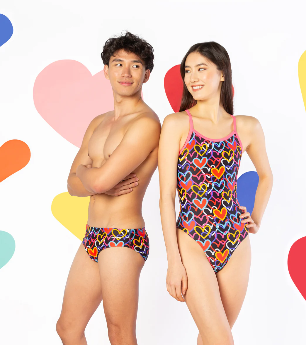 Sporti Limited Edition Be Mine Thin Strap One Piece Swimsuit (22-44) - Image 9
