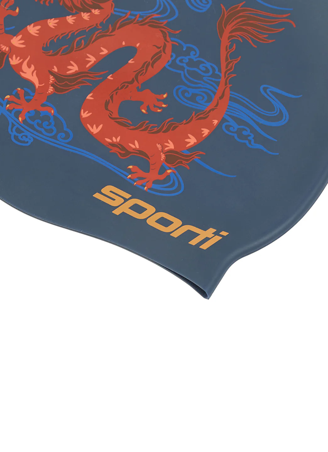 Sporti Limited Edition Dragonfire Silicone Swim Cap - Image 5