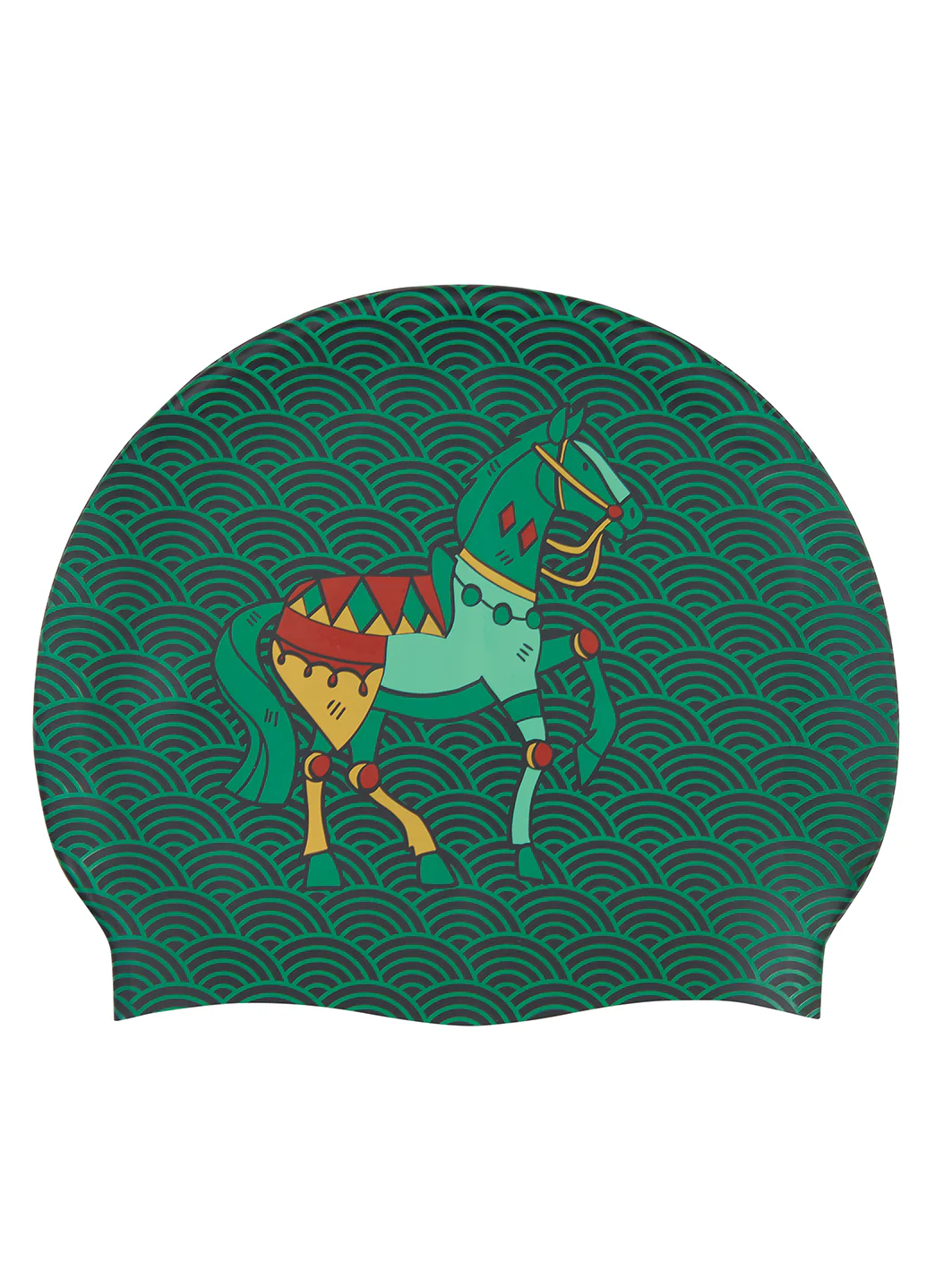 Sporti Limited Edition Dynasty Gallop Silicone Swim Cap - Image 8