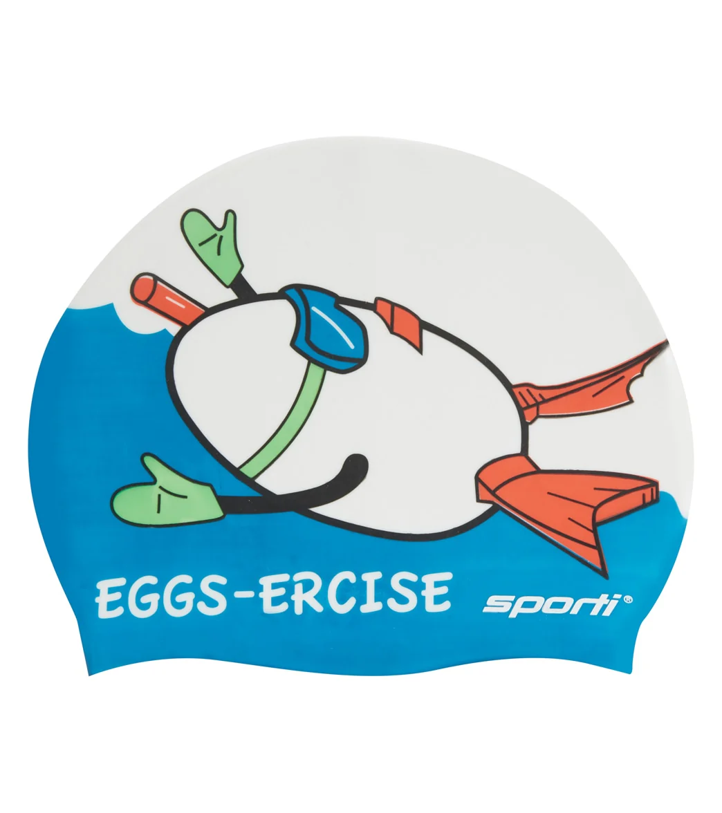 Sporti Limited Edition Eggs-Ercise Silicone Swim Cap Jr. - Image 4