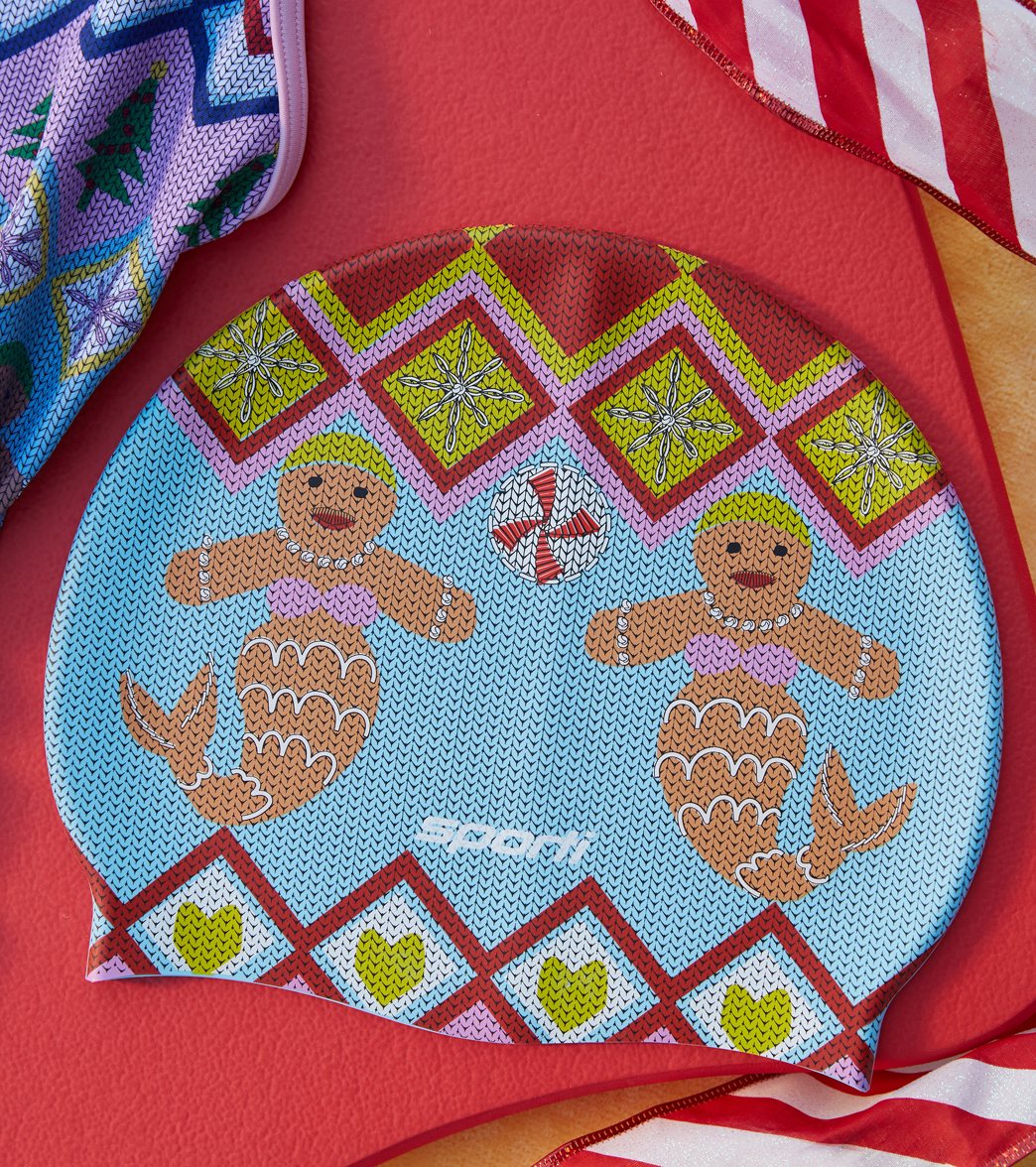 Sporti Limited Edition Granny Sweater Mermaid Silicone Swim Cap