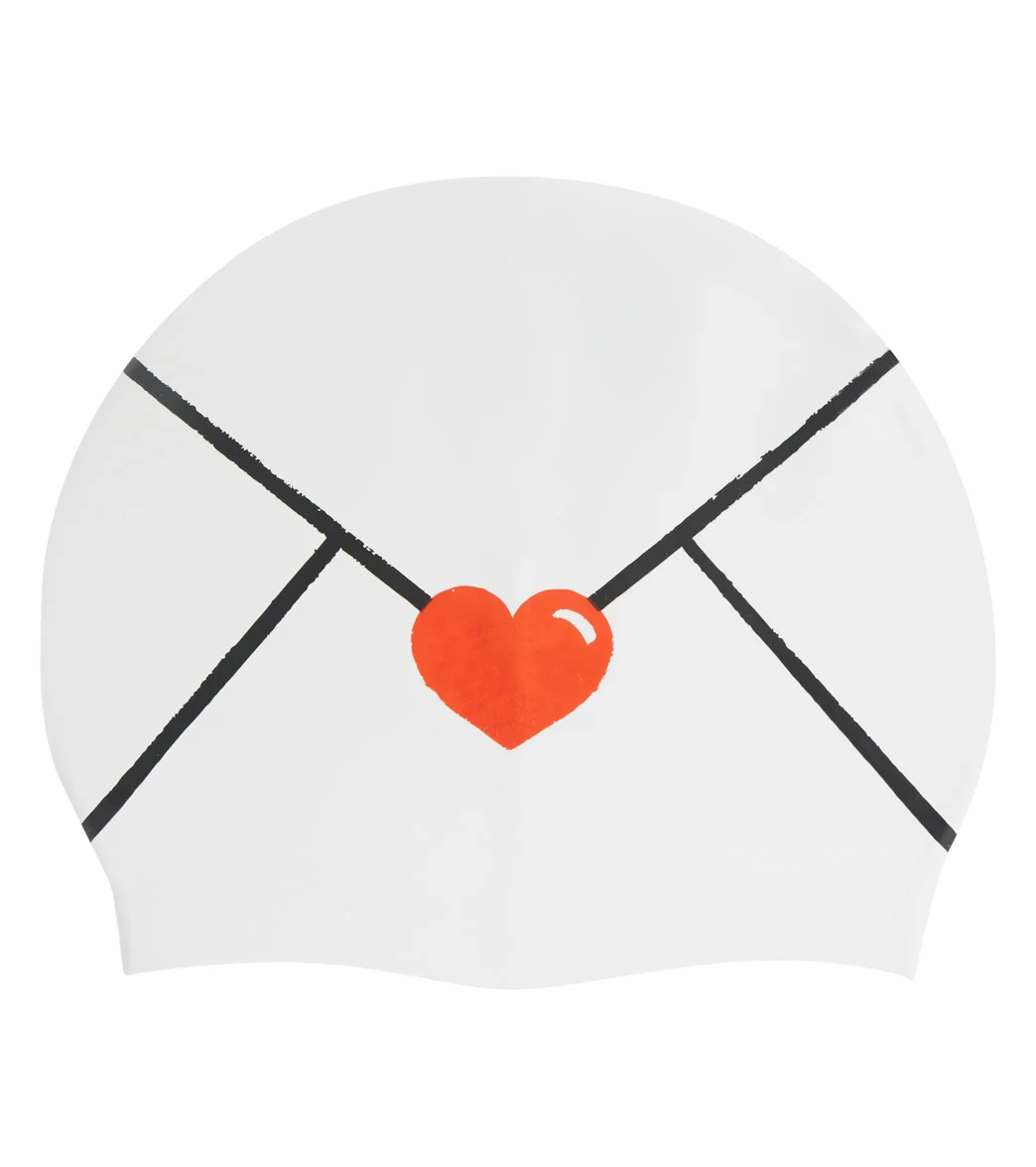 Sporti Limited Edition Love Letter Silicone Swim Cap - Image 2