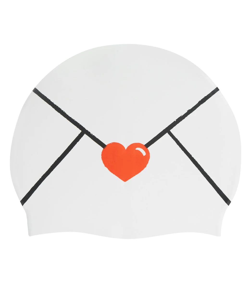 Sporti Limited Edition Love Letter Silicone Swim Cap - Image 5