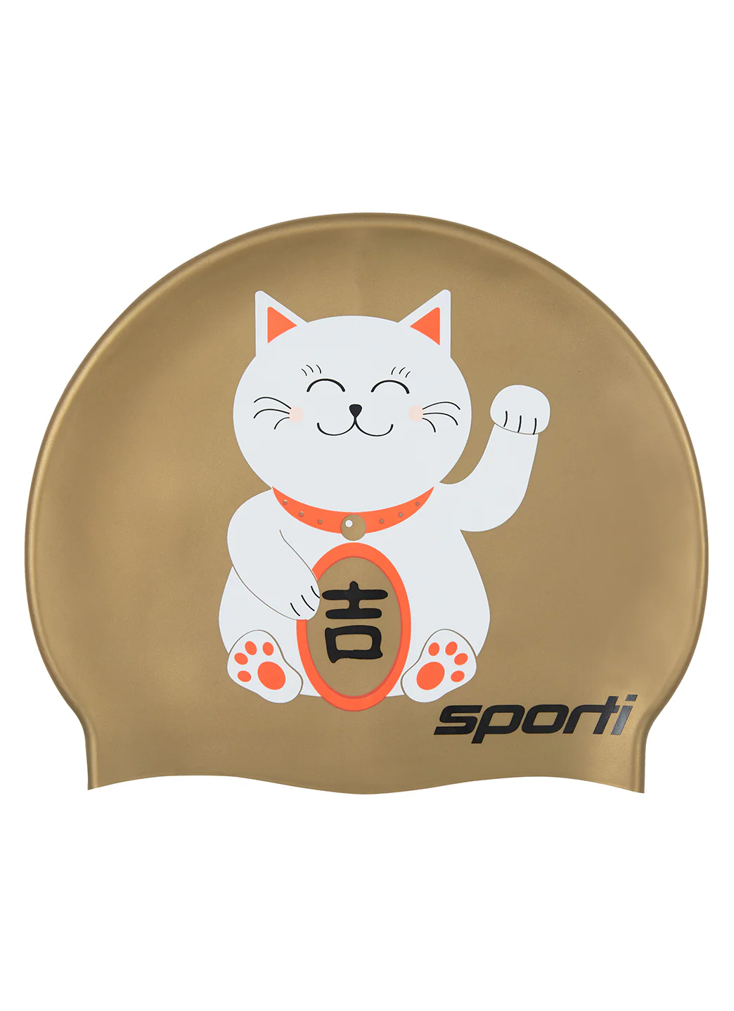 Sporti Limited Edition Lucky Cat Silicone Swim Cap - Image 3