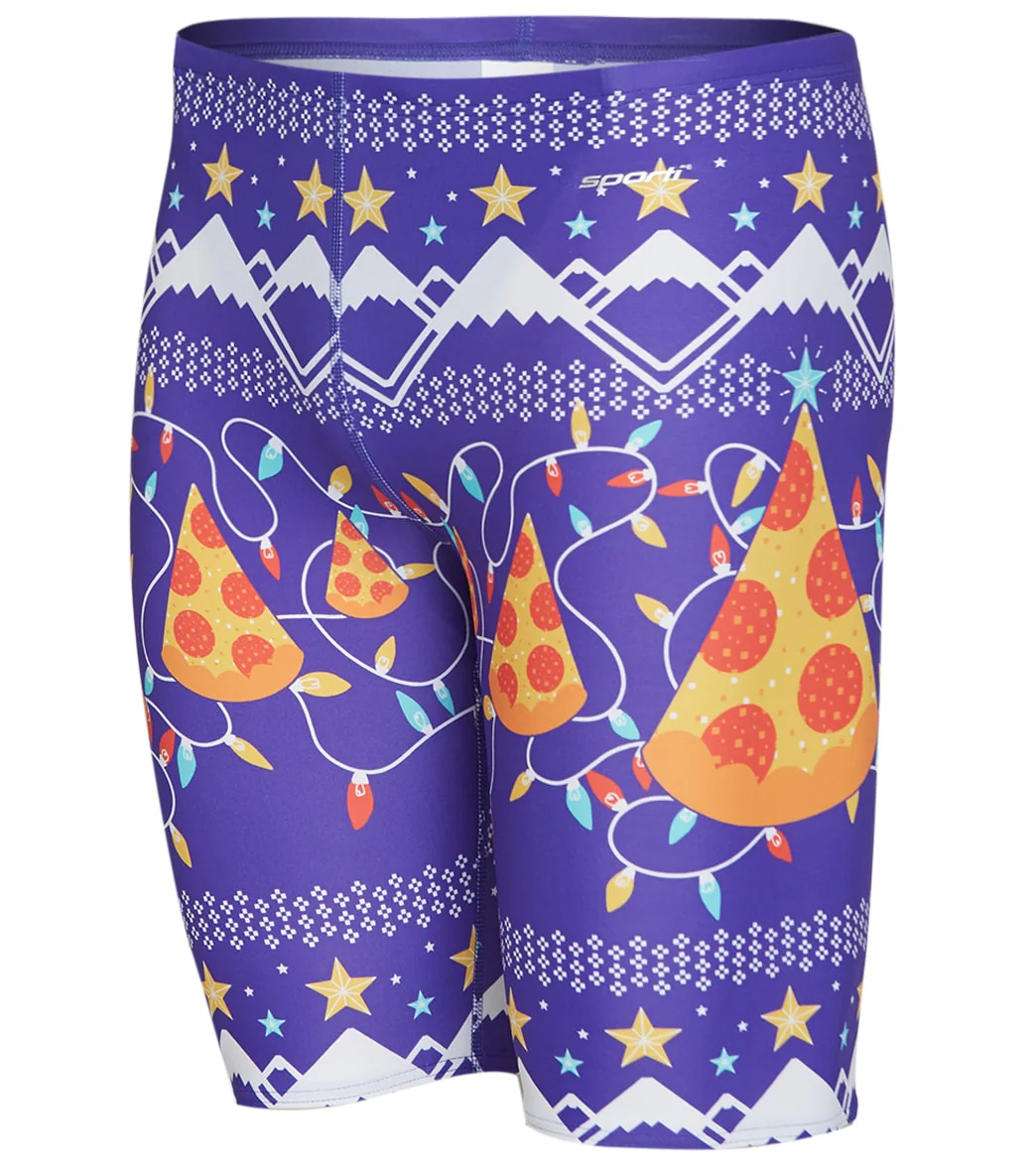 Sporti Limited Edition Ugly Sweater Pizza Tree Jammer Swimsuit - Image 5